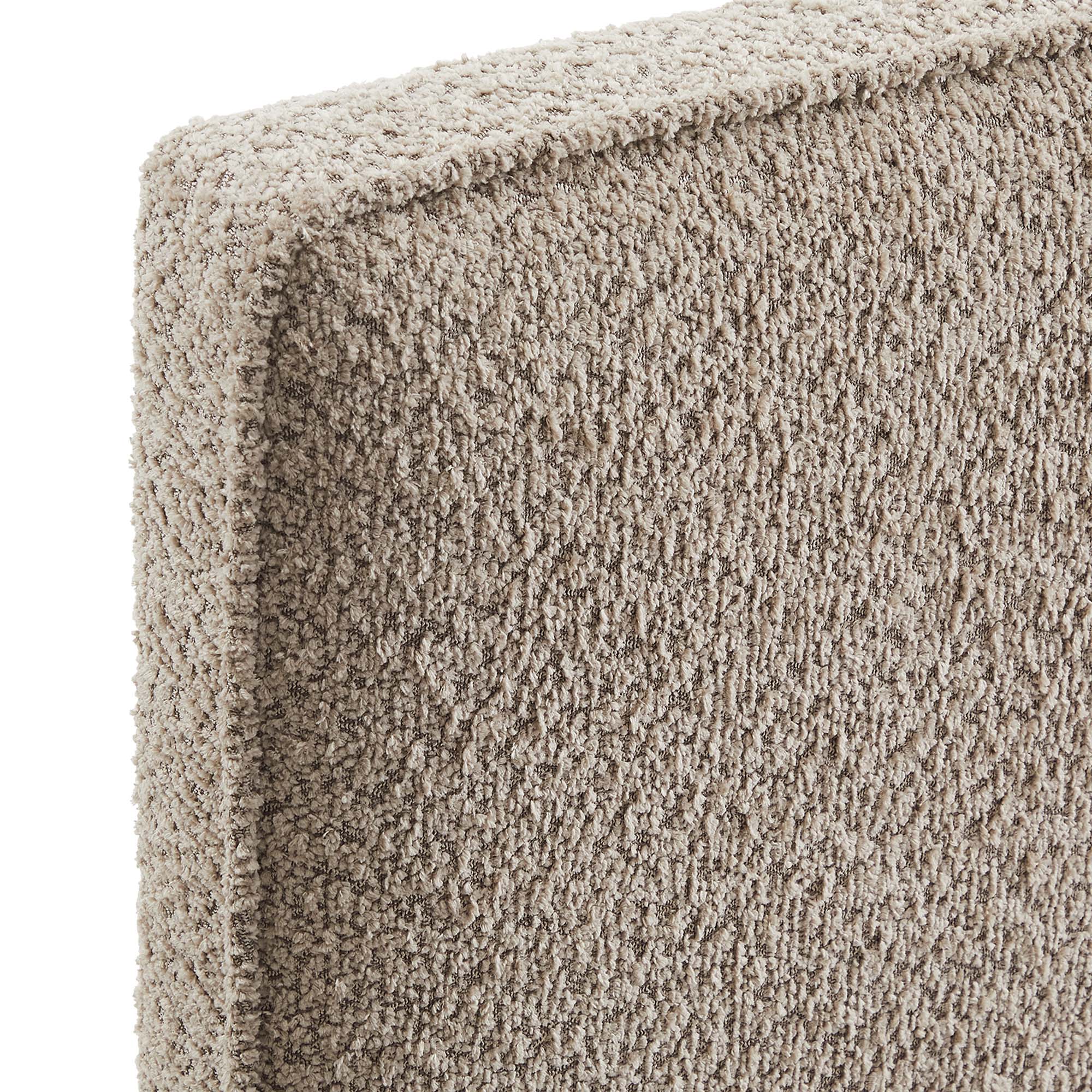 Lindee Boucle Fabric King Headboard, Oatmeal