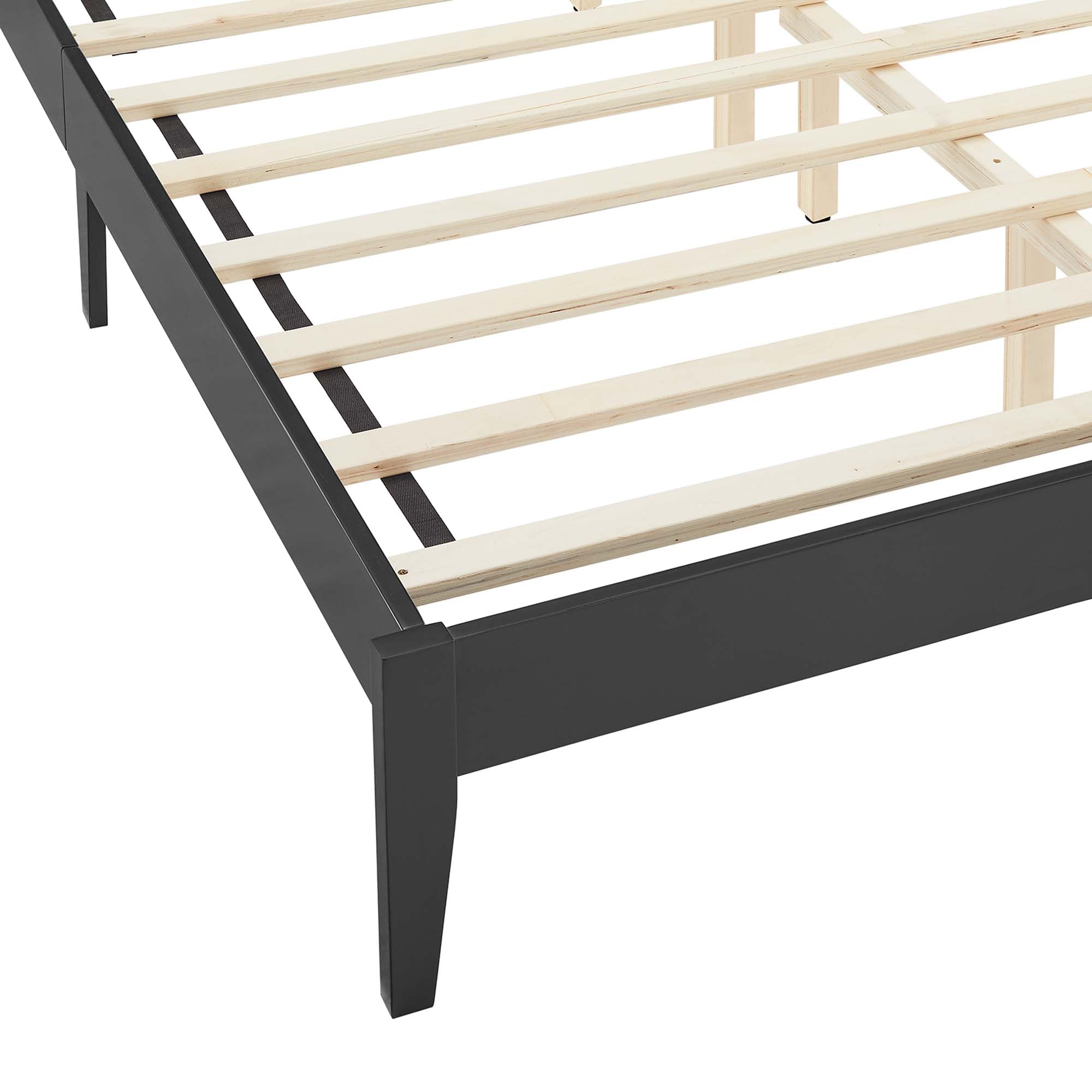 Sirocco Black Rattan and Wood King Platform Bed