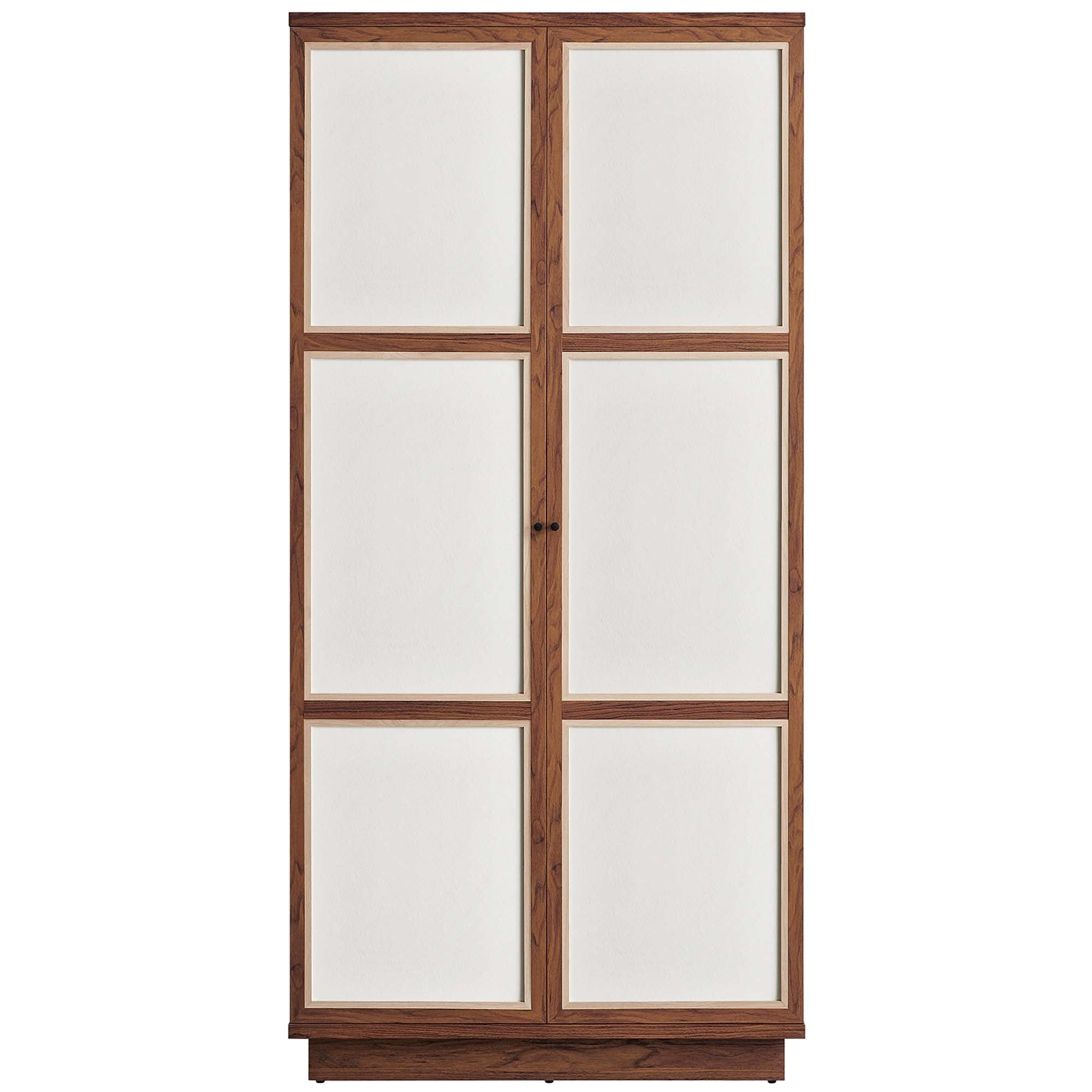 Capri 70" Tall Wood Grain Storage Cabinet, Walnut