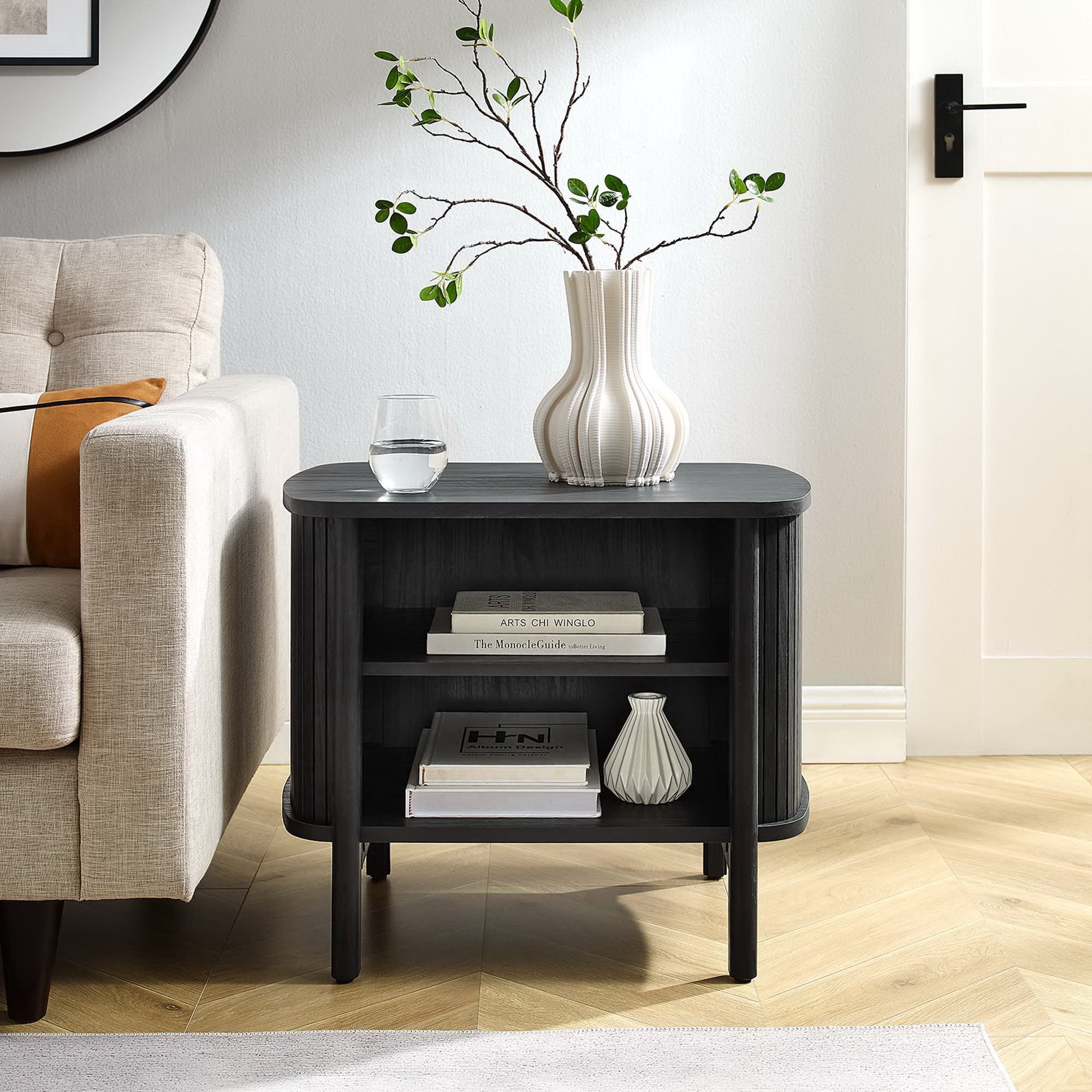 Cadence Open Nightstand, Black