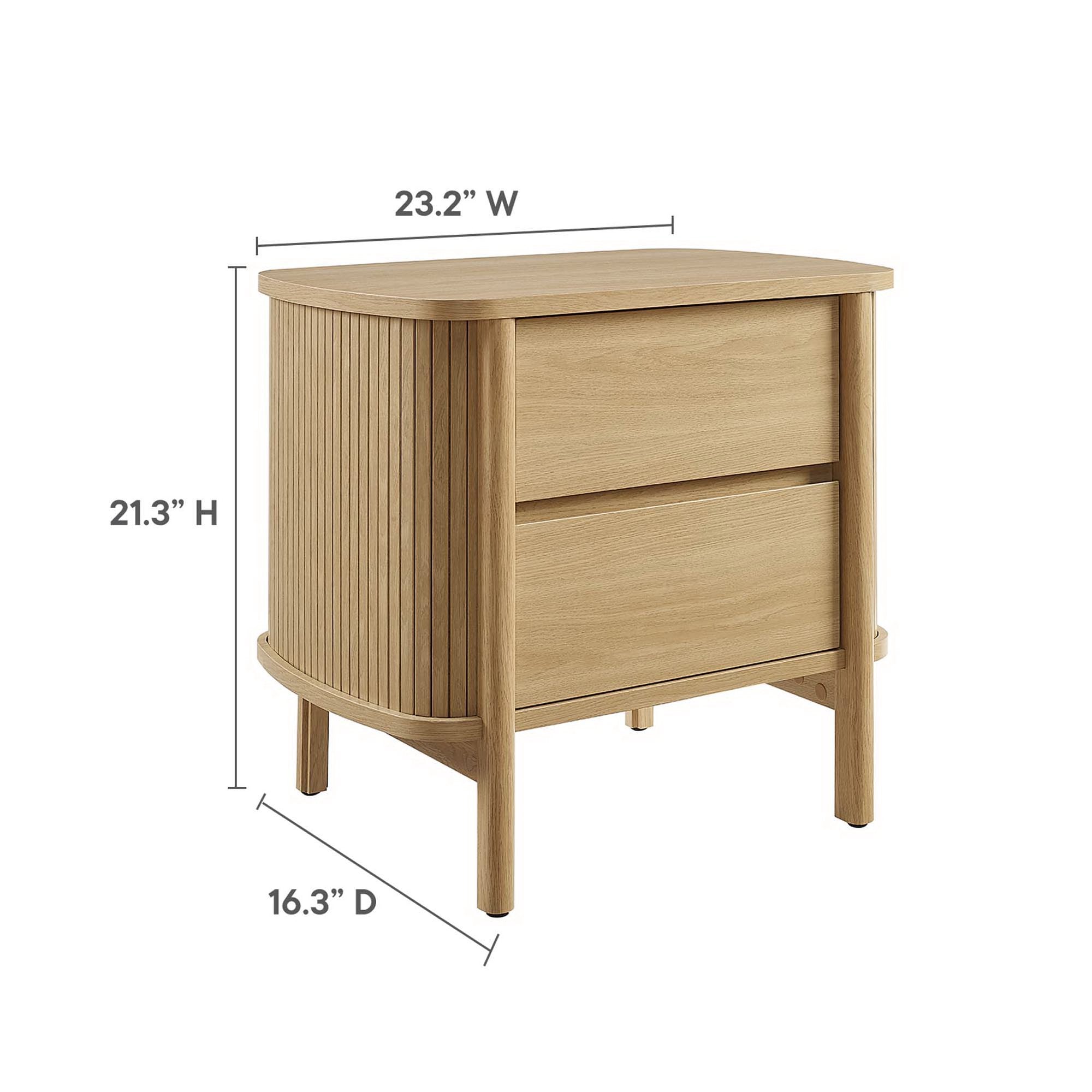 Cadence 2-Drawer Nightstand, Oak