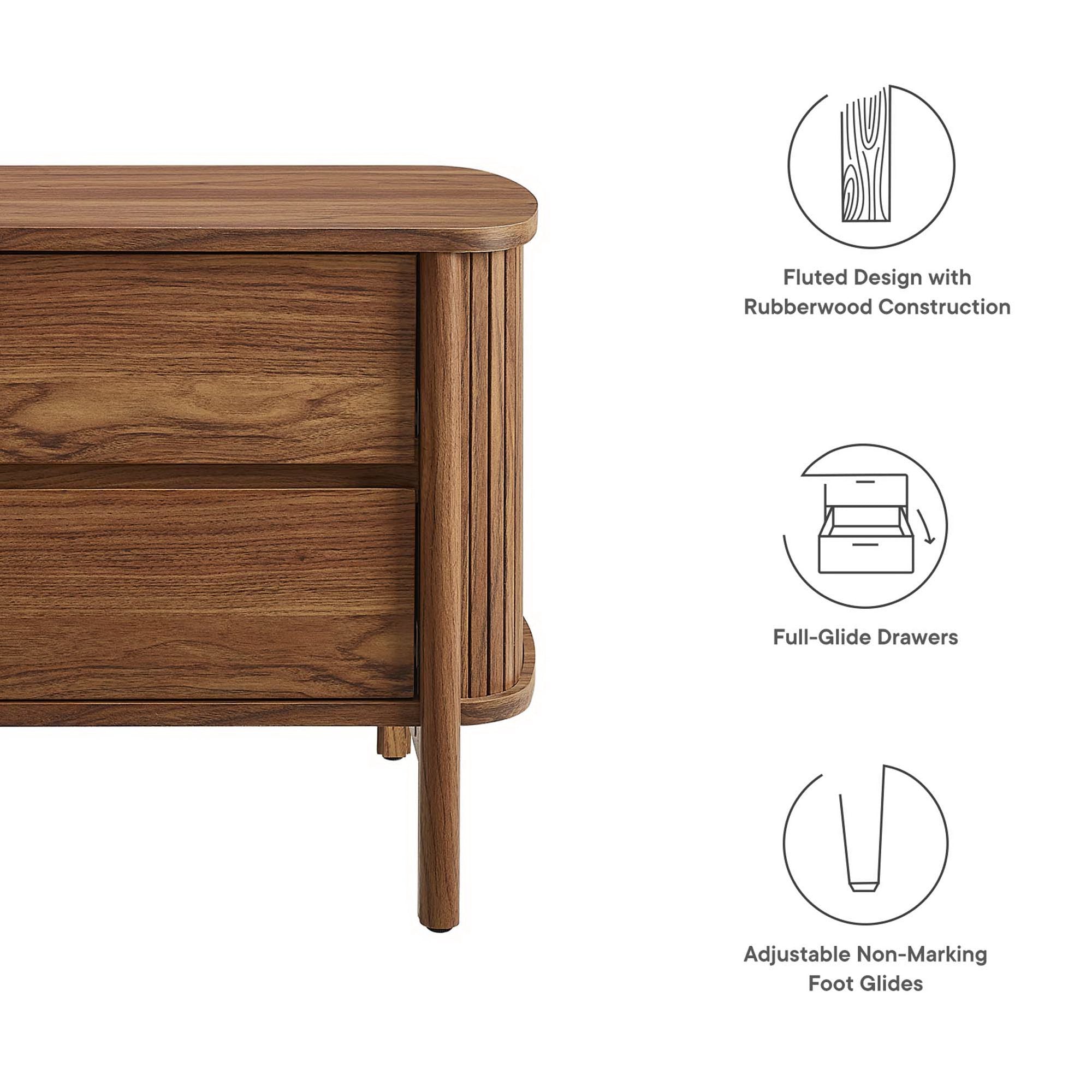 Cadence 2-Drawer Nightstand, Walnut