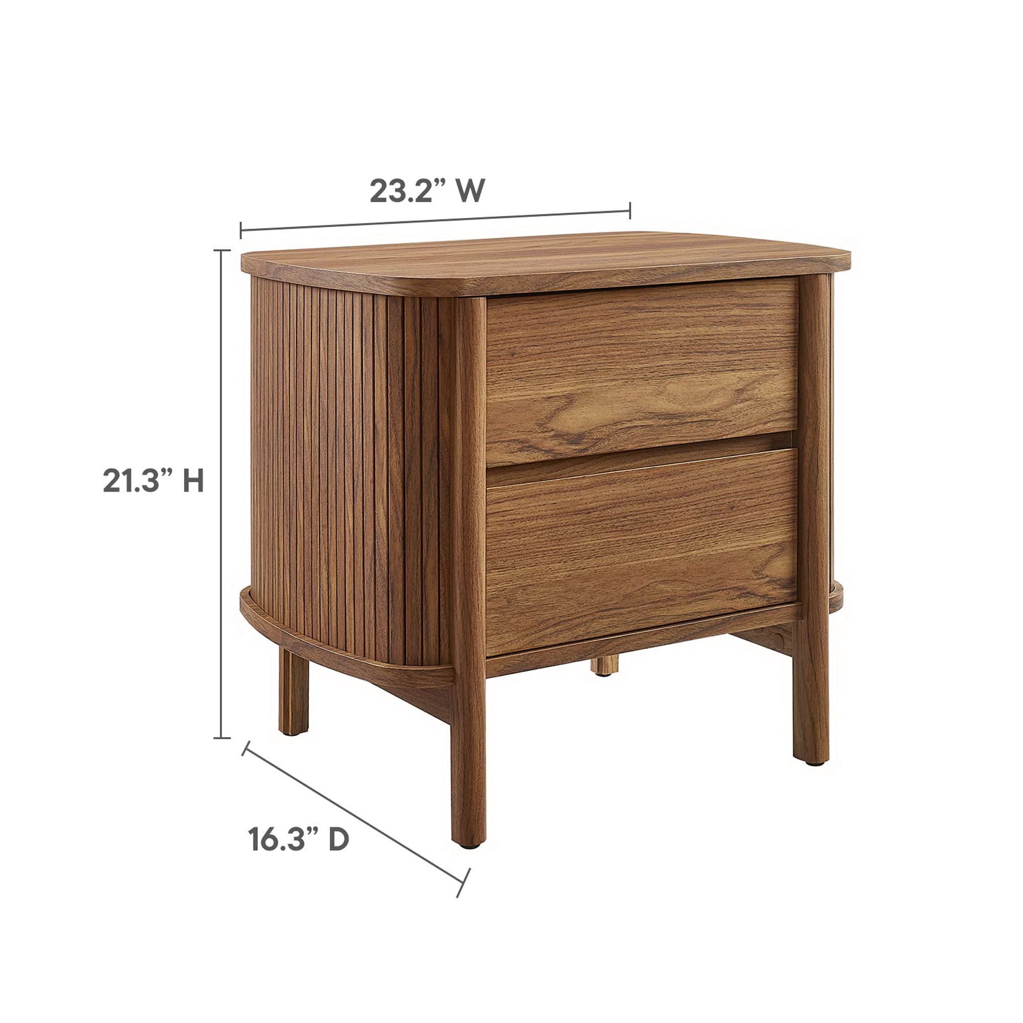 Cadence 2-Drawer Nightstand, Walnut