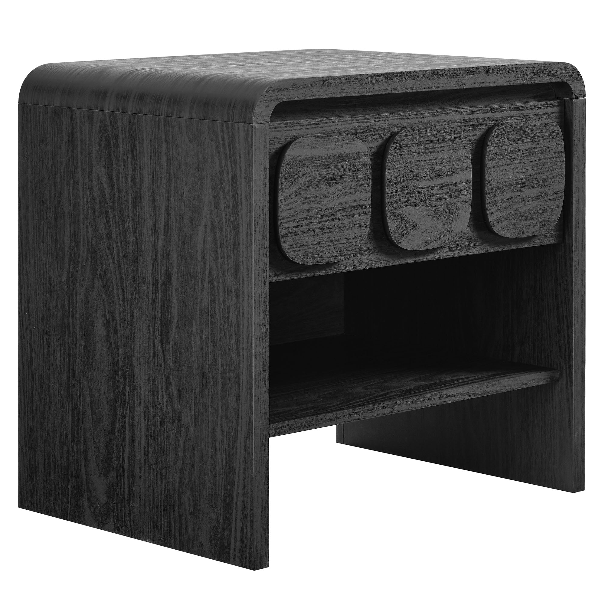 Toscana 1-Drawer Nightstand, Black