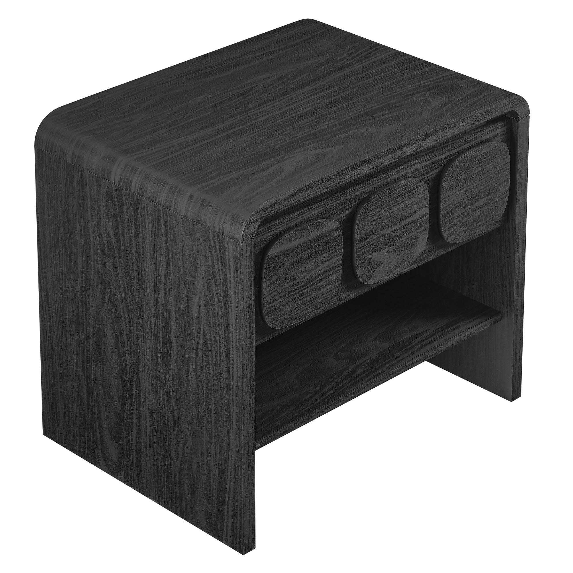 Toscana 1-Drawer Nightstand, Black