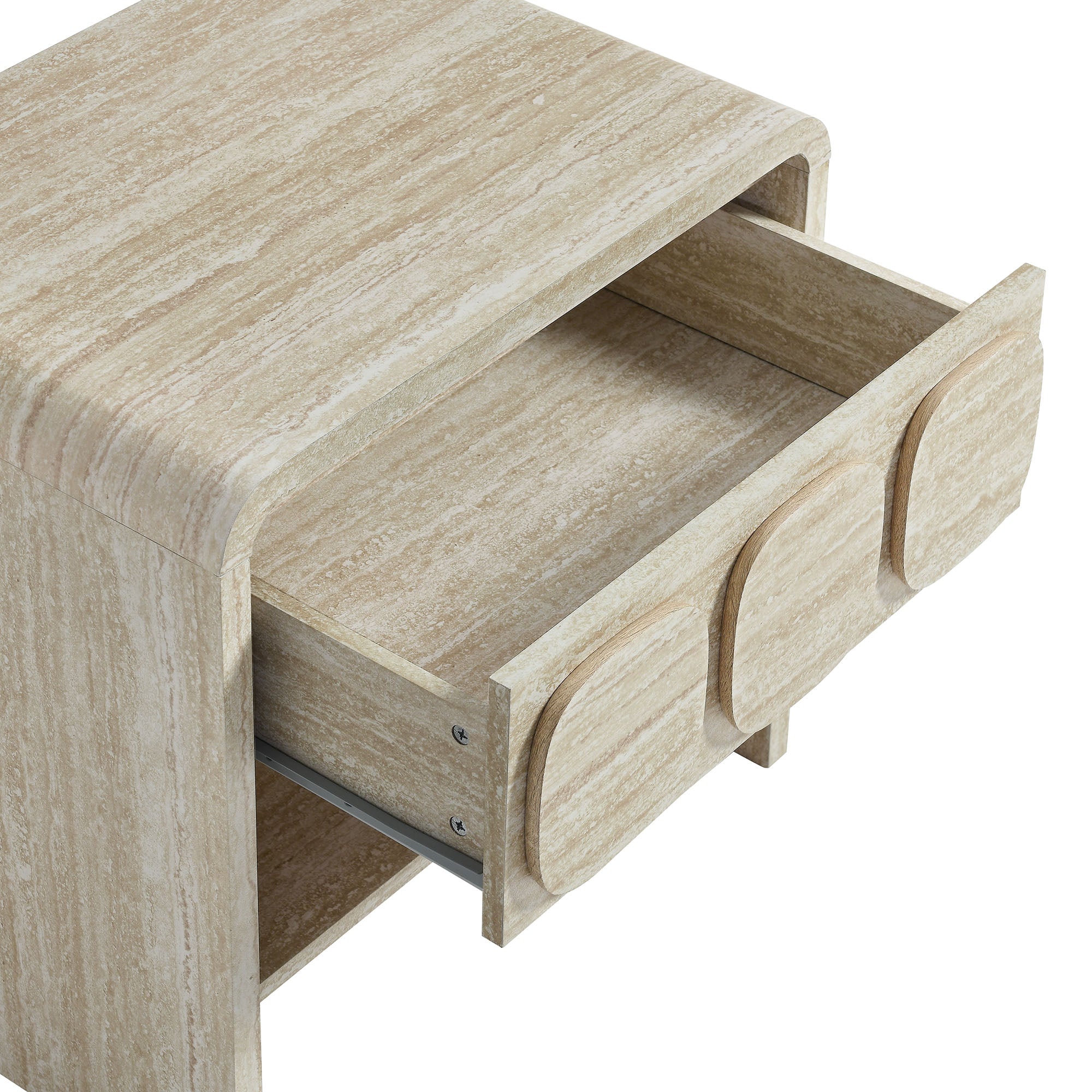 Toscana 1-Drawer Nightstand, Travertine