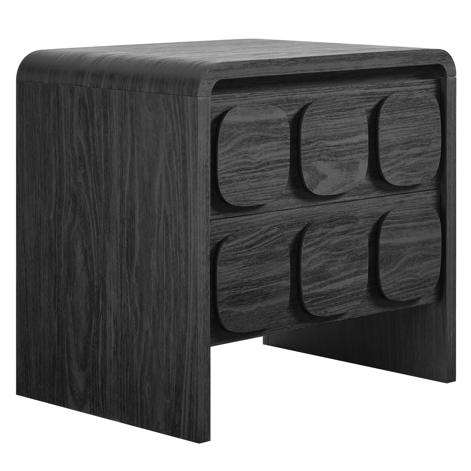 Toscana 2-Drawer Nightstand, Black