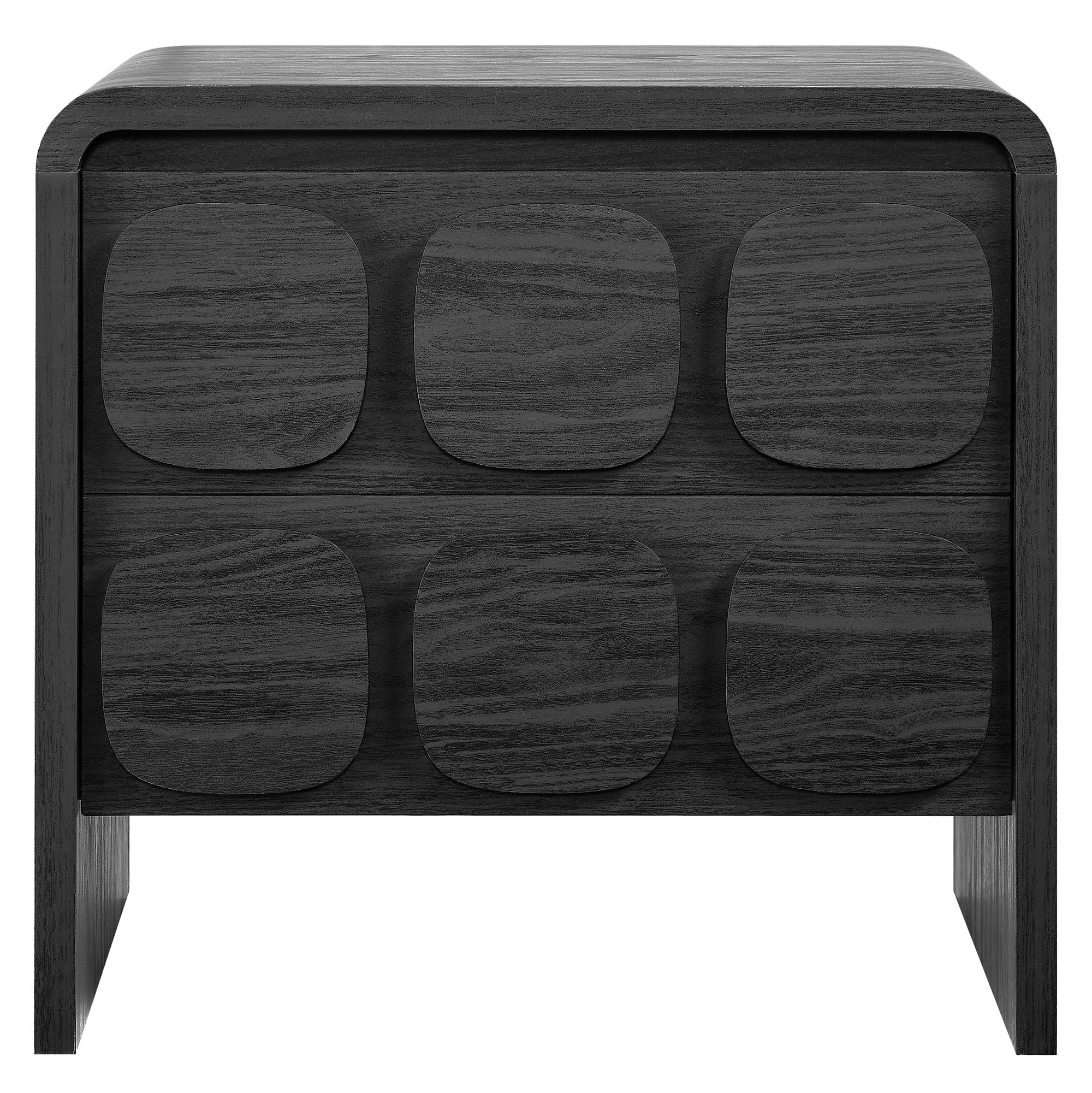 Toscana 2-Drawer Nightstand, Black
