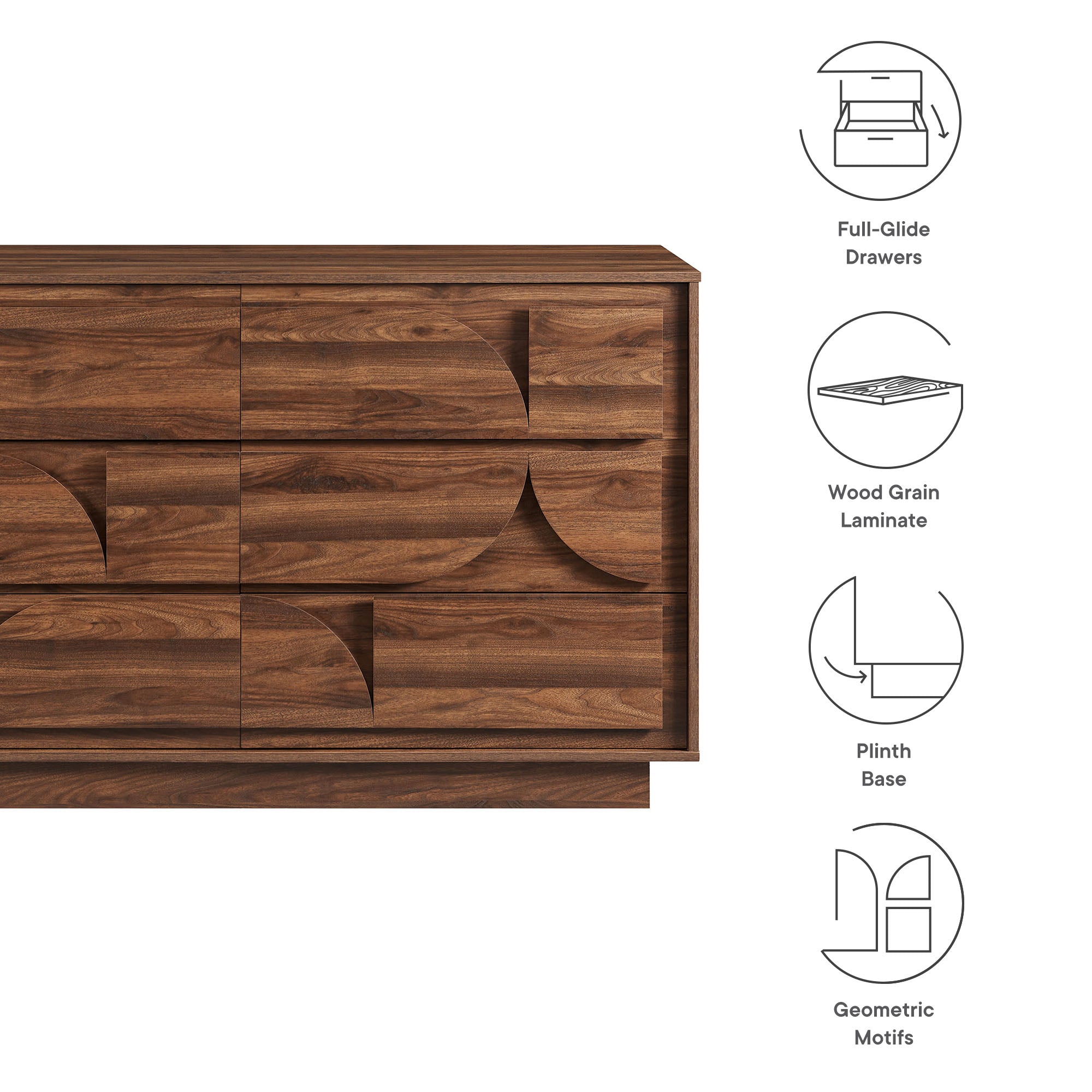 Bulwark 6-Drawer Dresser, Walnut