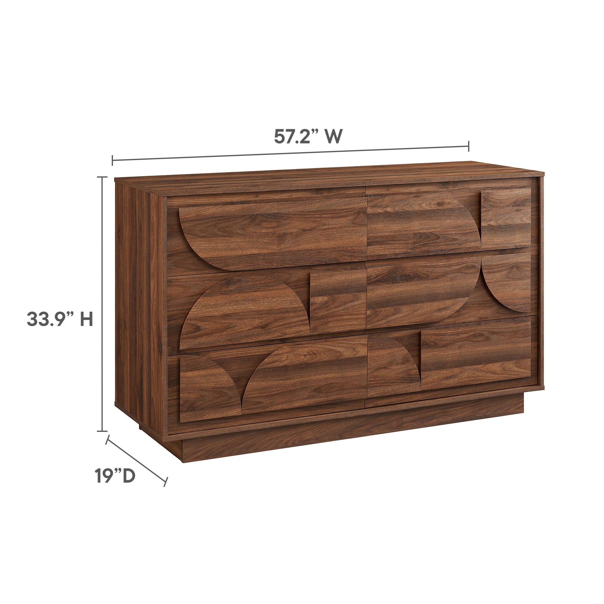 Bulwark 6-Drawer Dresser, Walnut