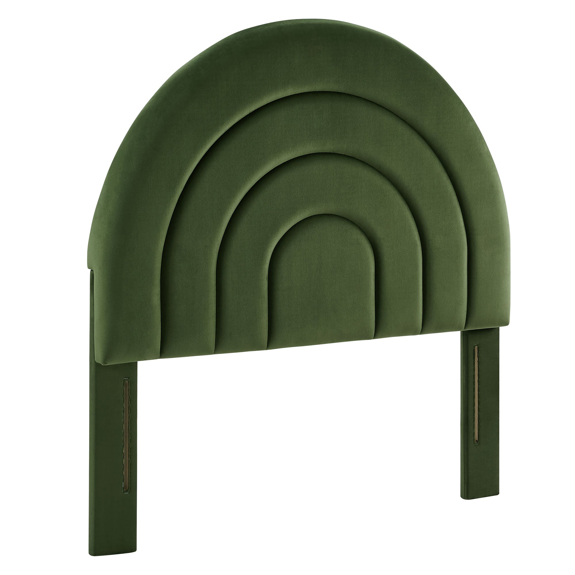 Solana Arched Performance Velvet Twin Headboard, Moss Green