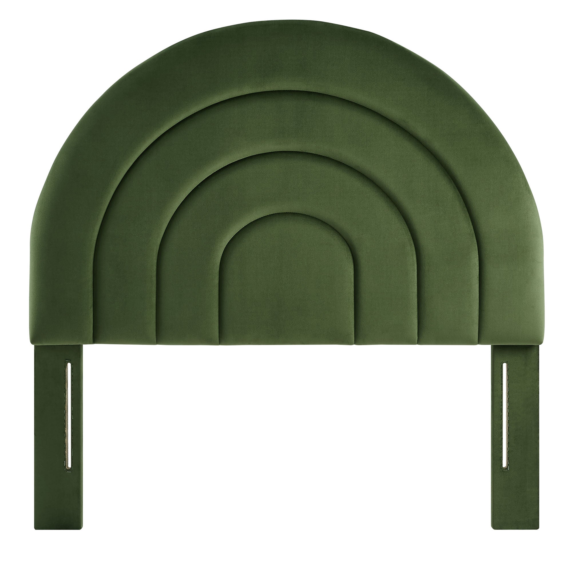 Solana Arched Performance Velvet Twin Headboard, Moss Green