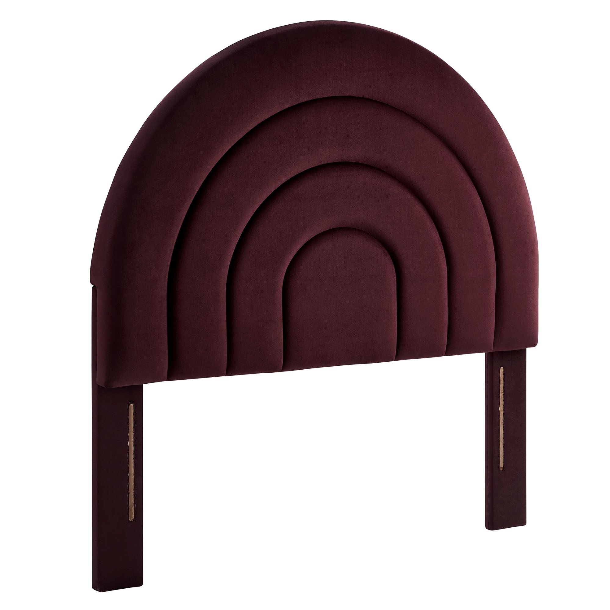 Solana Arched Performance Velvet Twin Headboard, Mulberry