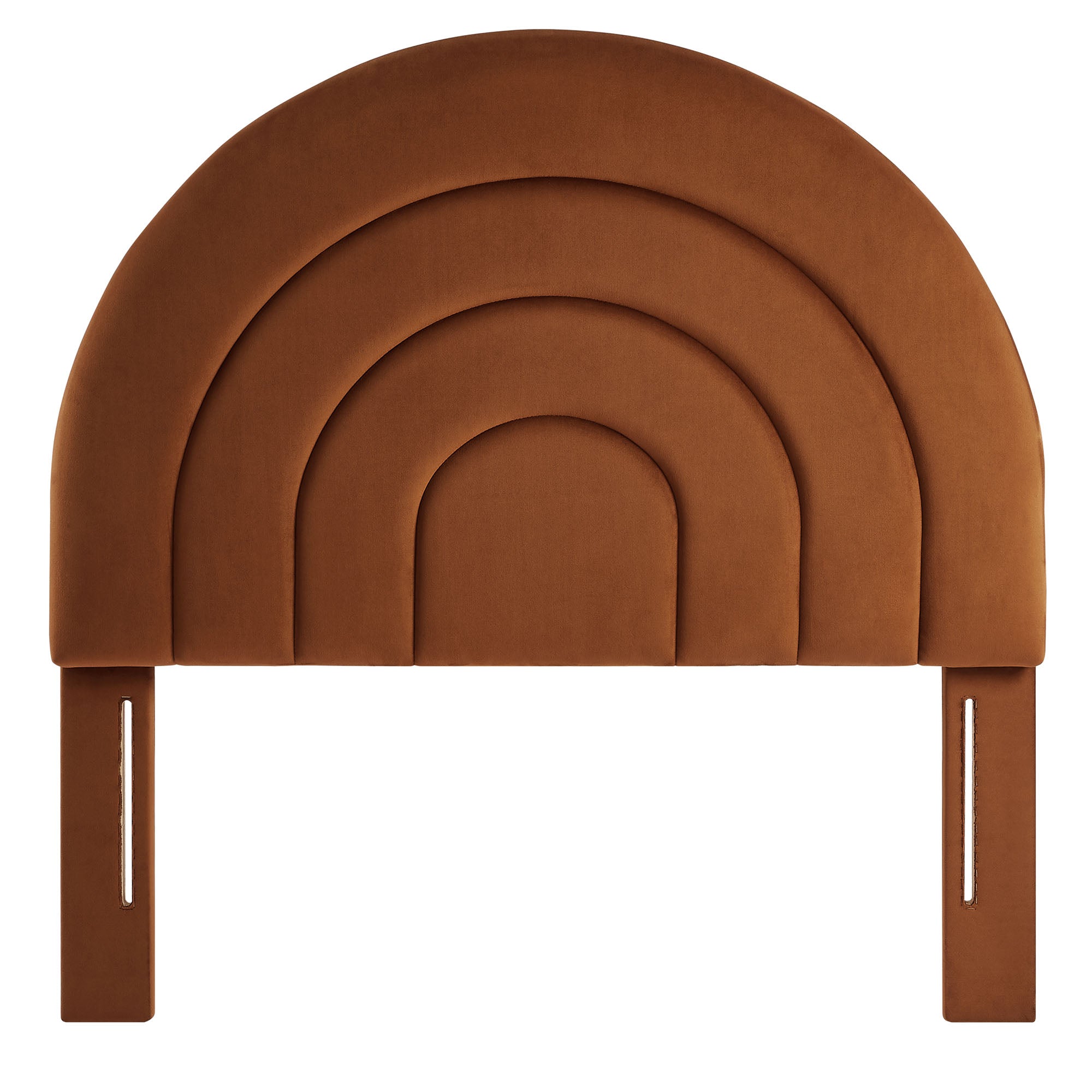 Solana Arched Performance Velvet Twin Headboard, Rust
