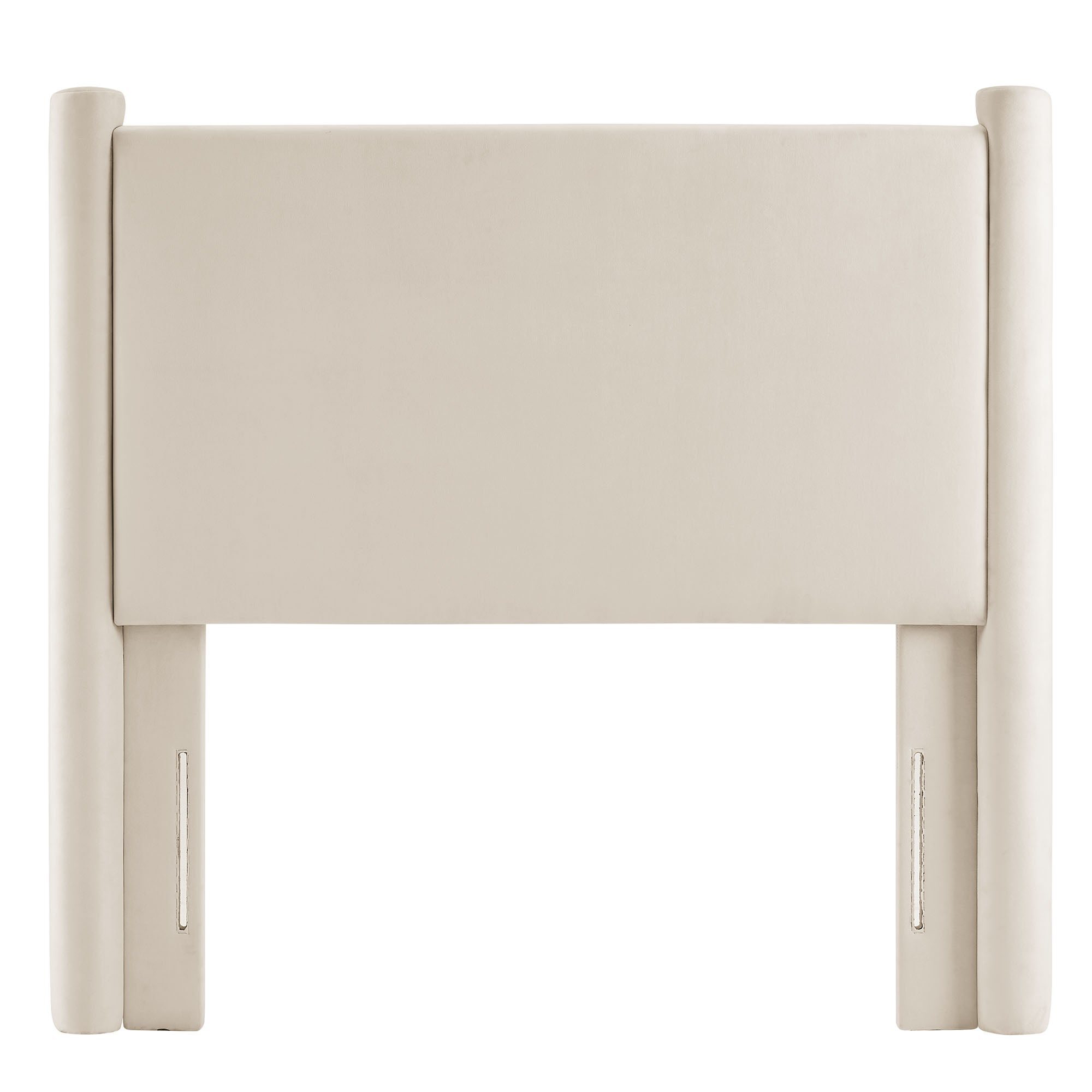 Rael Performance Velvet Twin Headboard, Alabaster