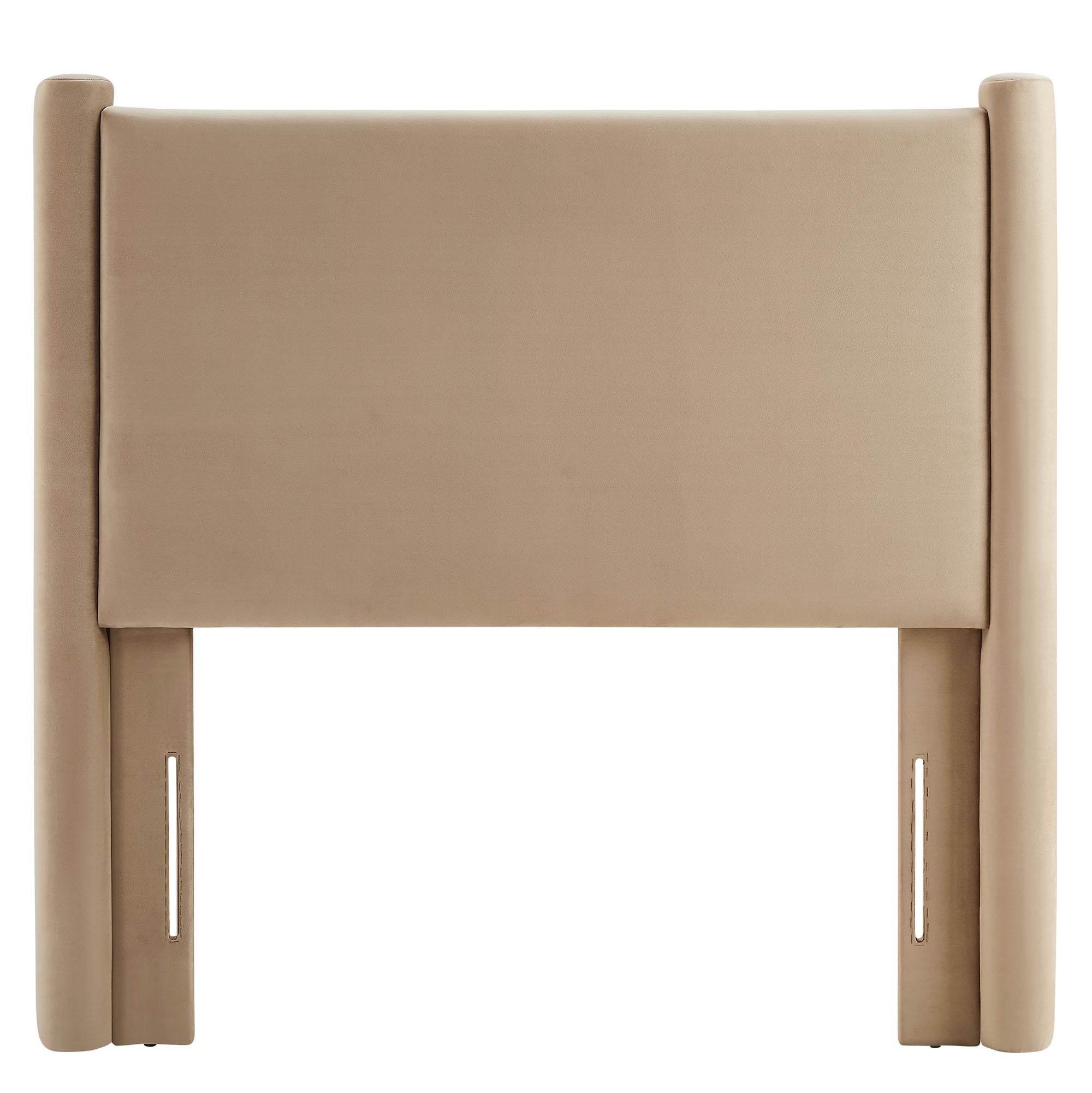 Rael Performance Velvet Twin Headboard, Taupe