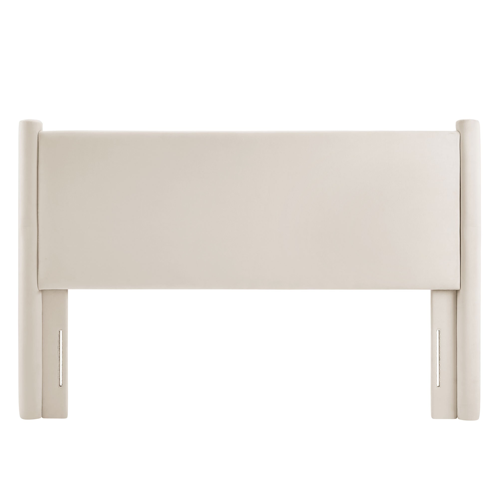 Rael Performance Velvet Full Headboard, Alabaster