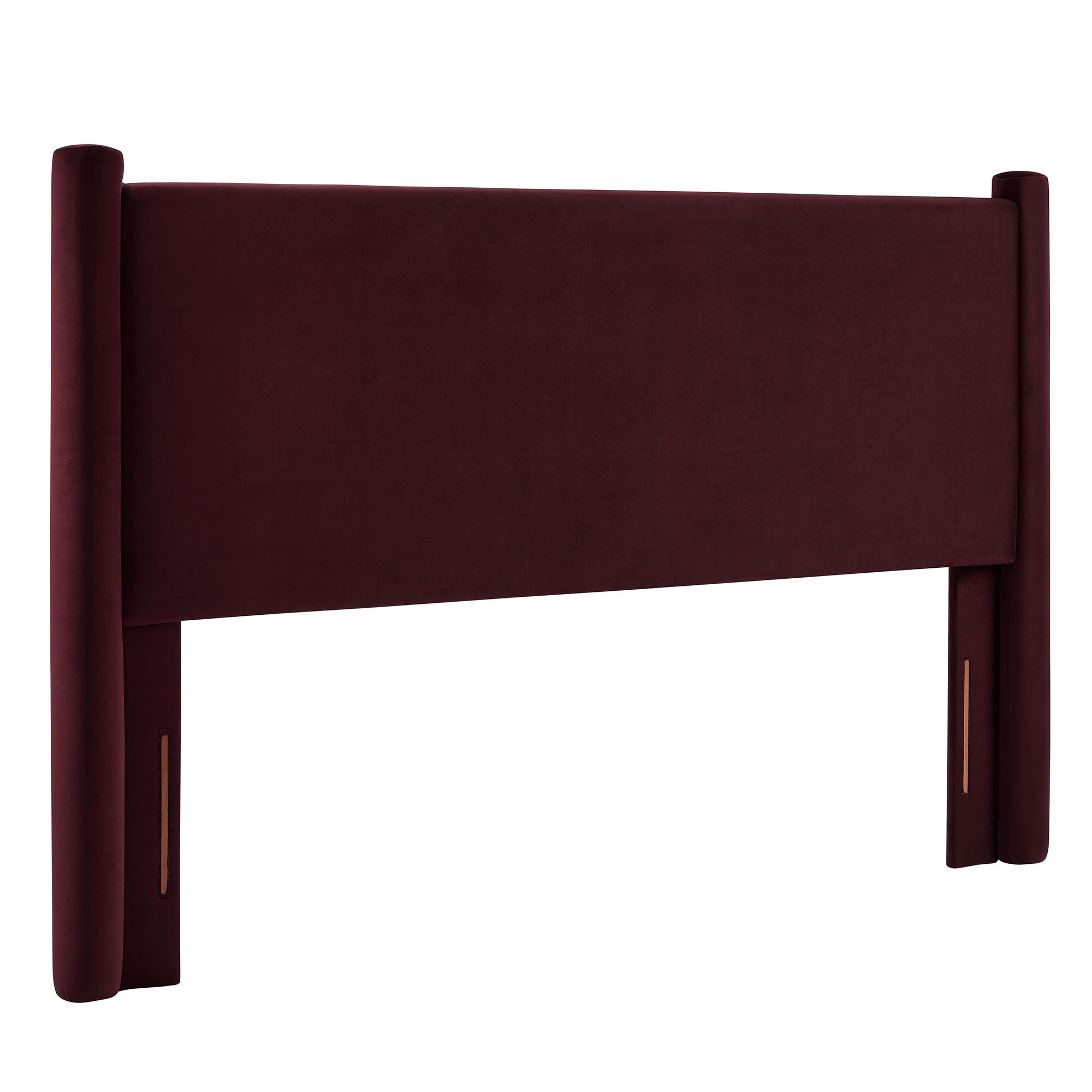 Rael Performance Velvet Queen Headboard, Mulberry