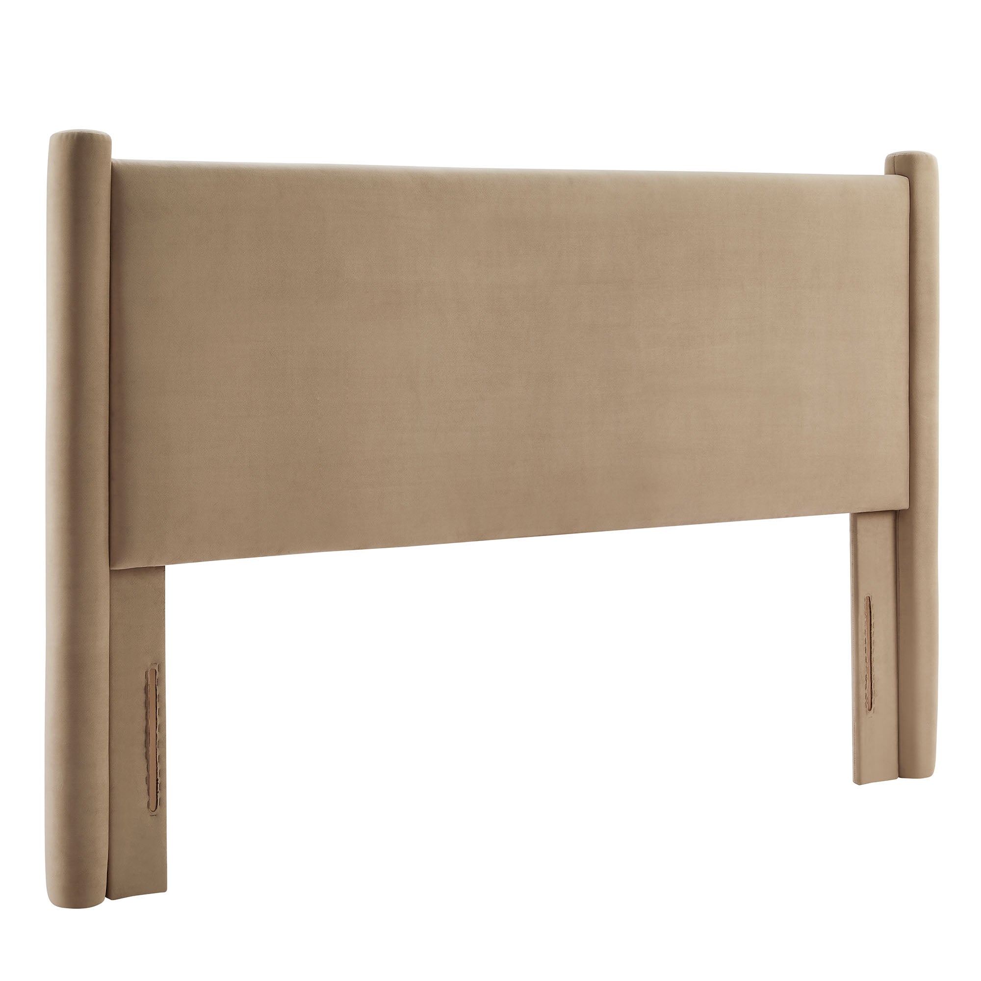 Rael Performance Velvet Queen Headboard, Taupe