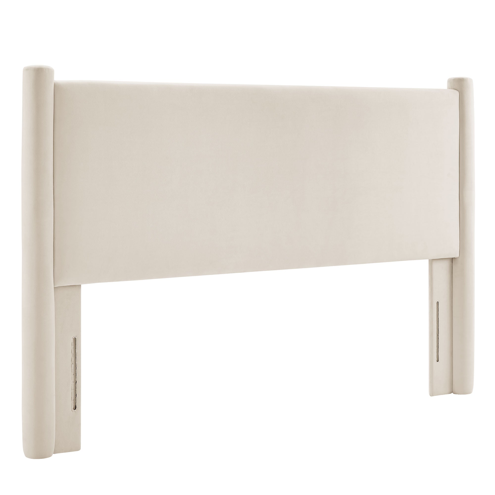 Rael Performance Velvet King Headboard, Alabaster