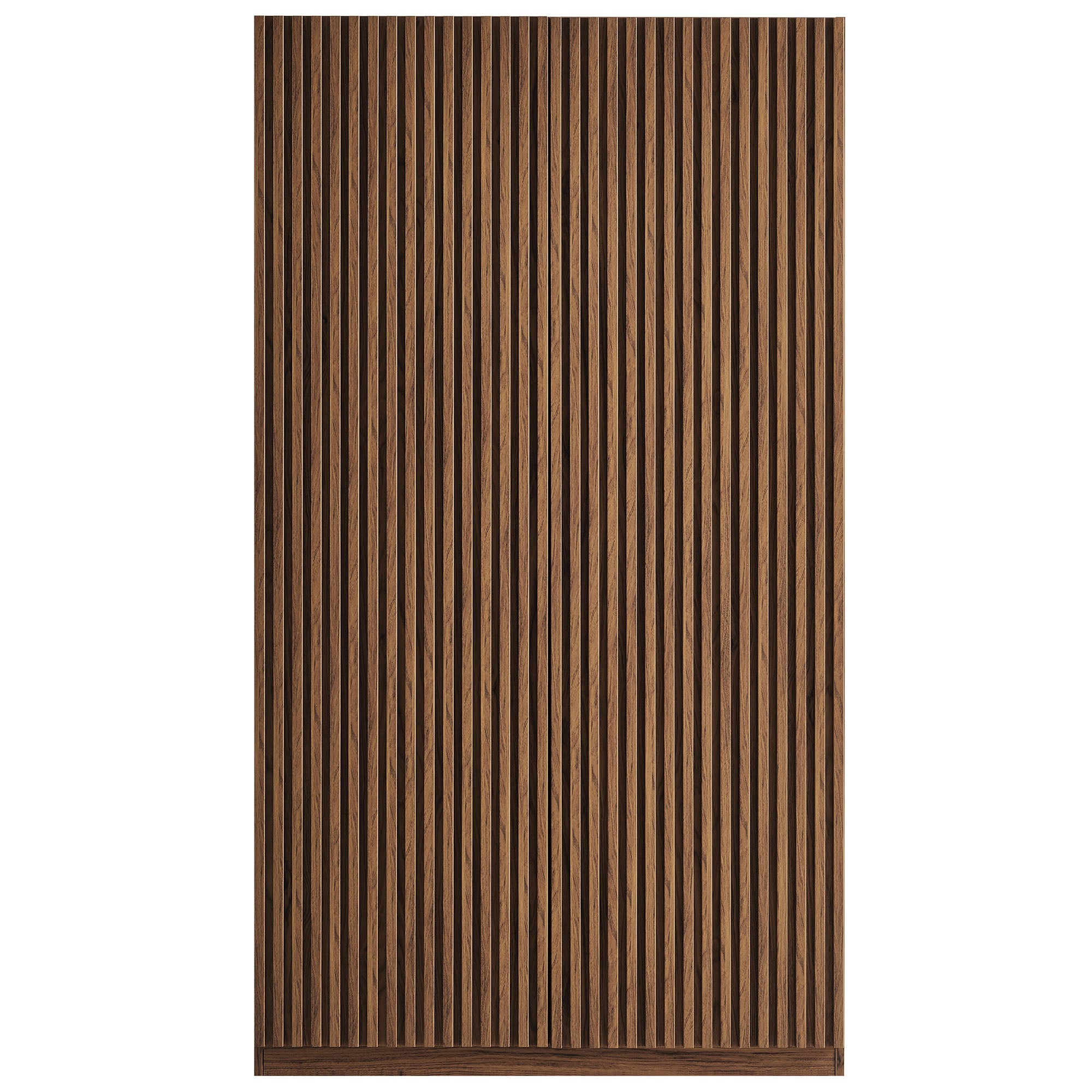 Render 2-Door Wardrobe Closet, Walnut