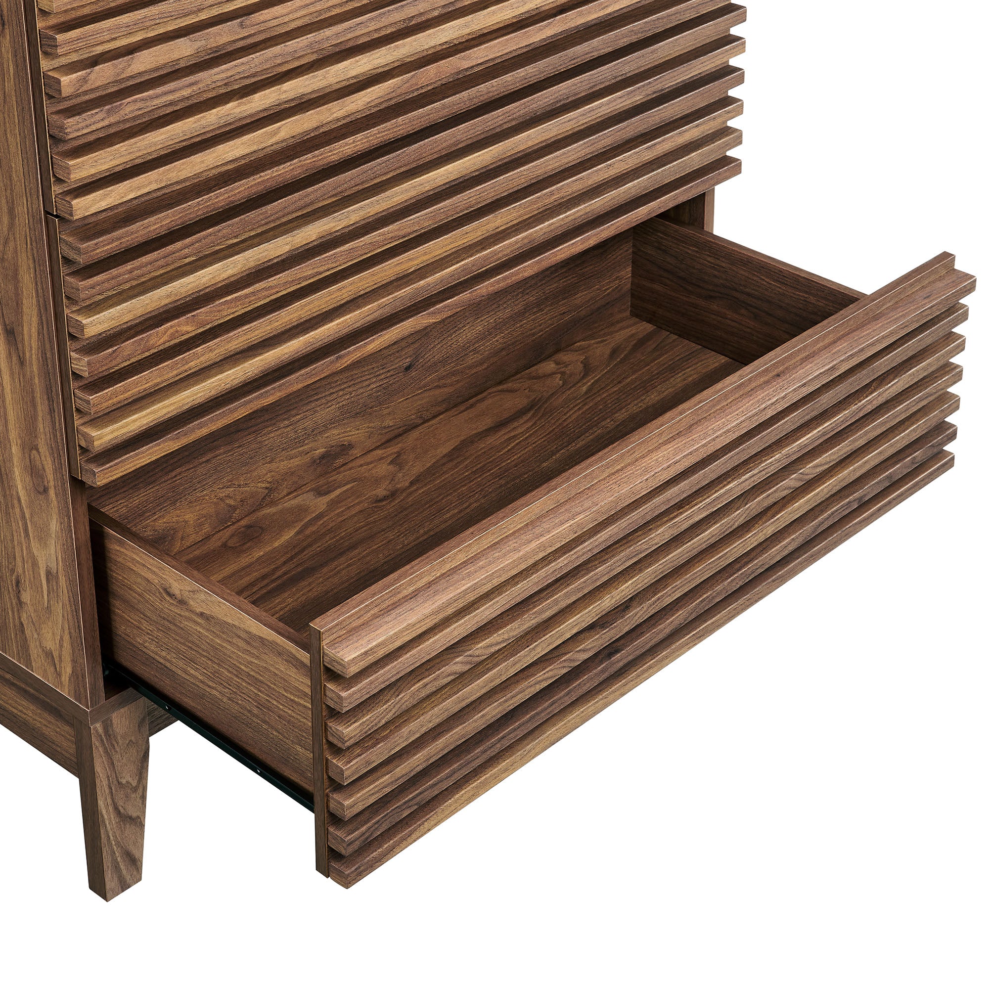 Render Large 3-Drawer Nightstand, Walnut