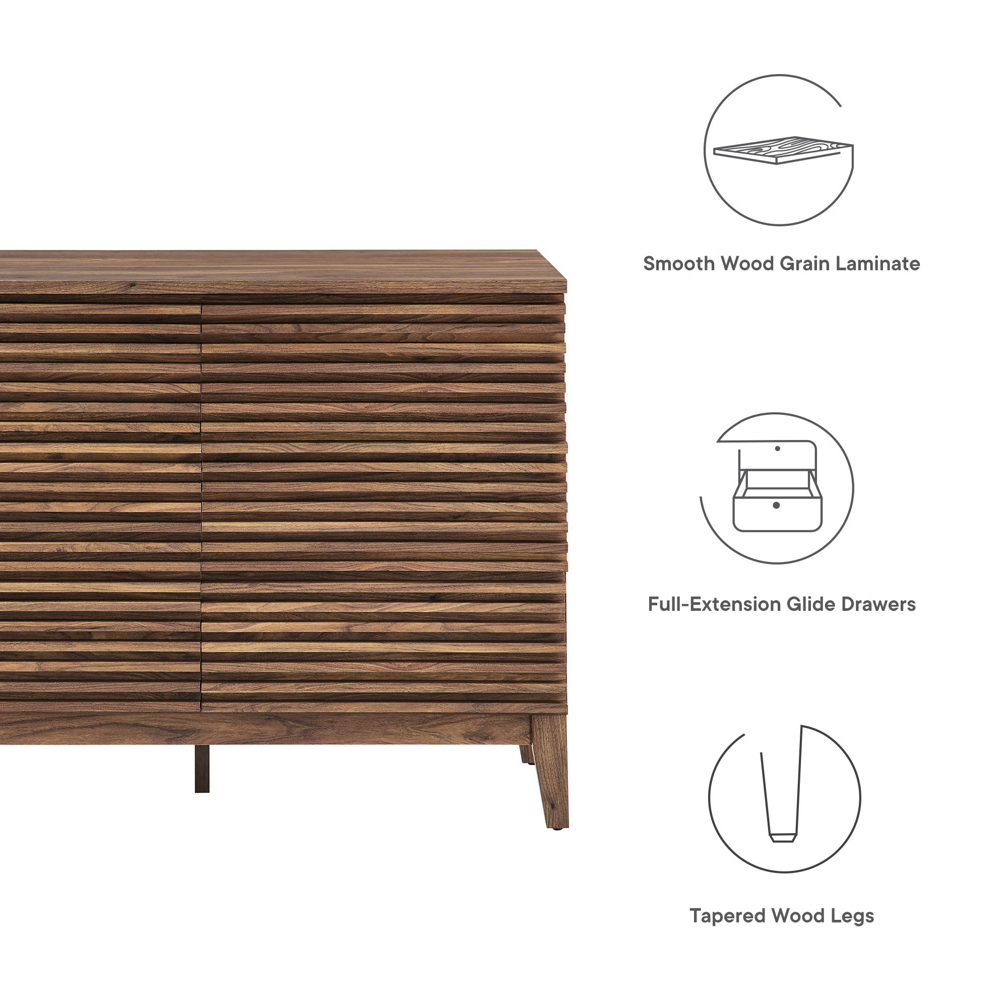 Render 47" 6-Drawer Dresser, Walnut