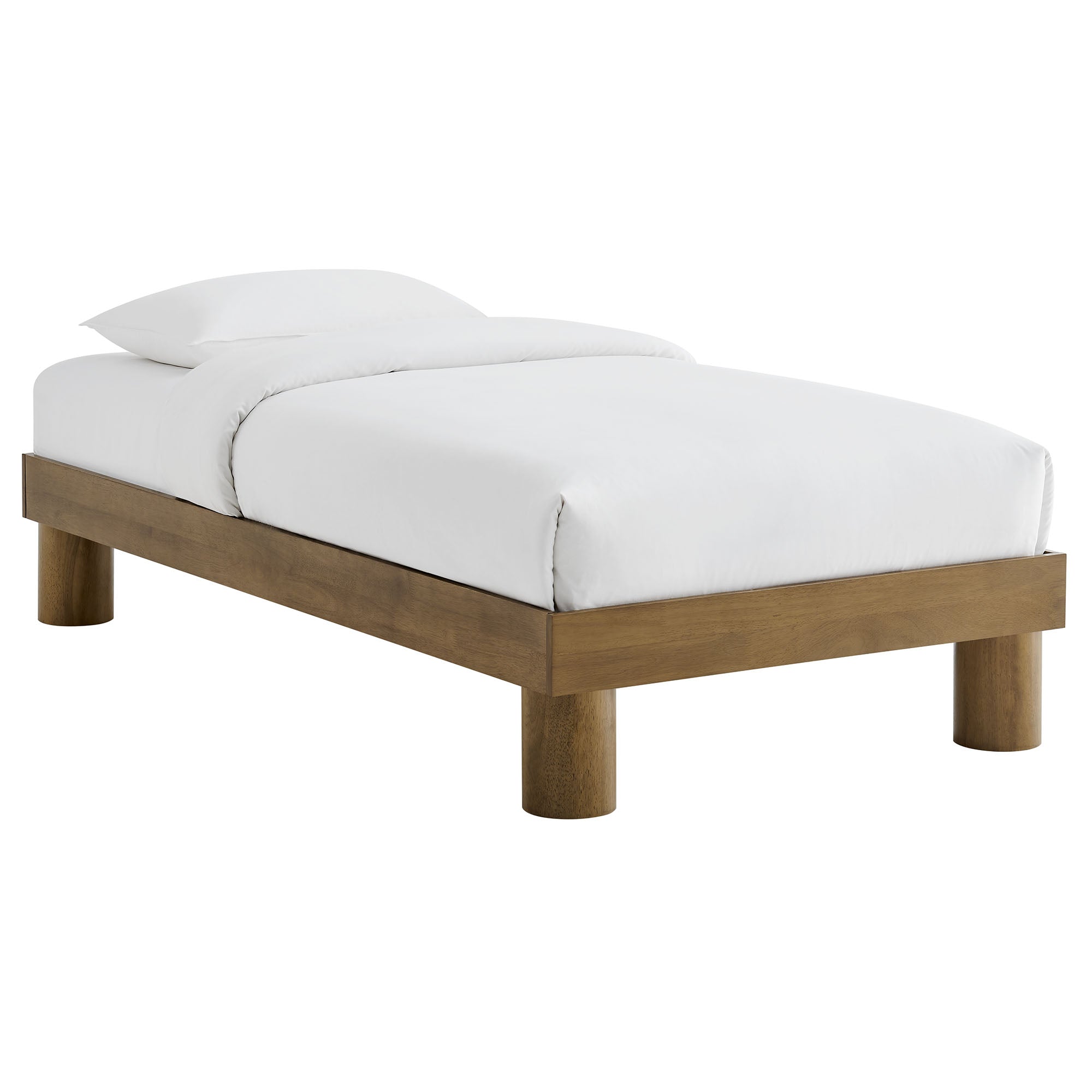 Runa Wood Twin Platform Bed, French Oak