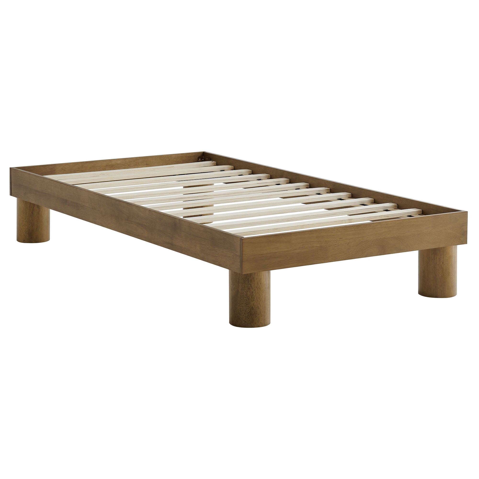 Runa Wood Twin Platform Bed, French Oak
