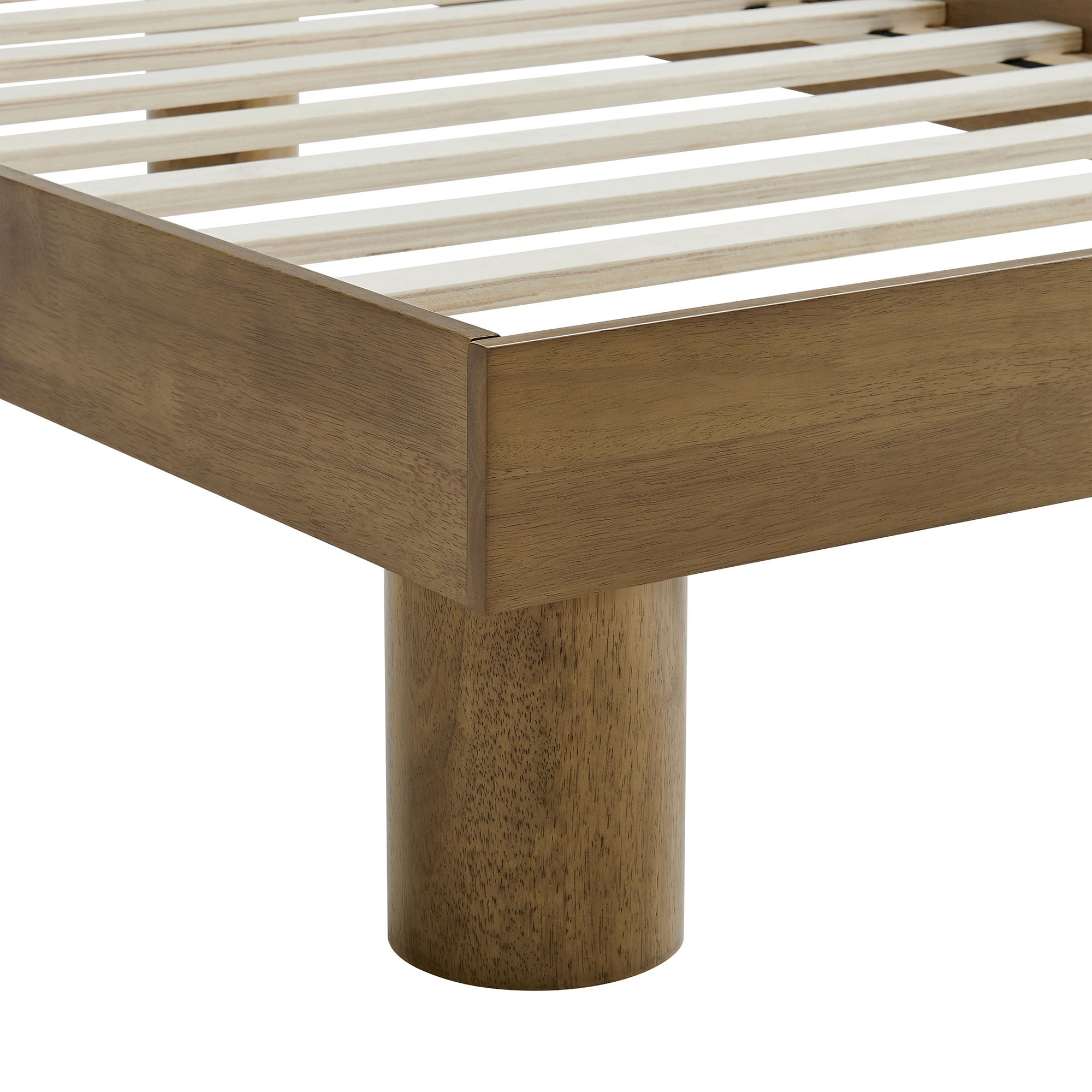Runa Wood Twin Platform Bed, French Oak