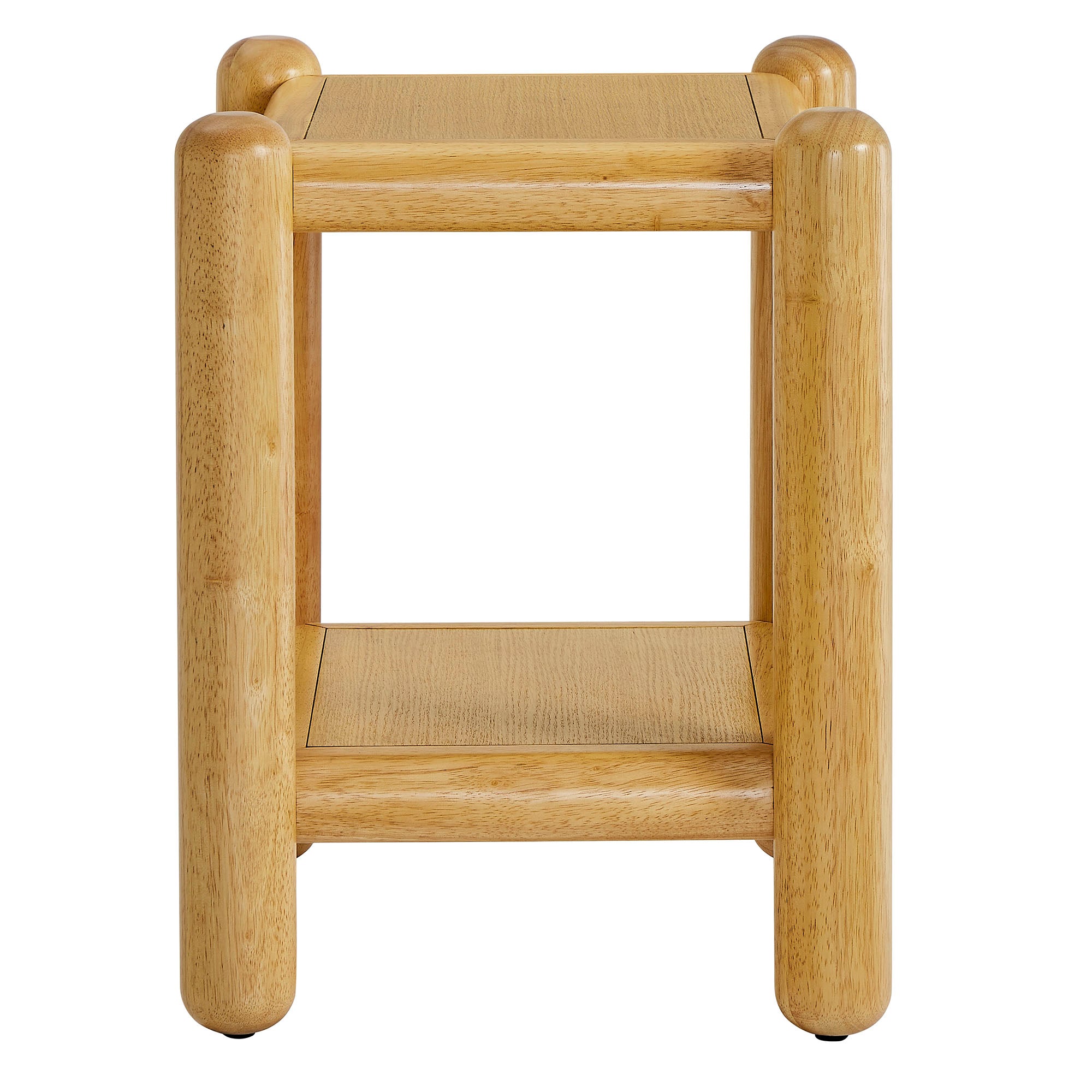 Arcus Rectangular 2-Tier Side Table, Oak