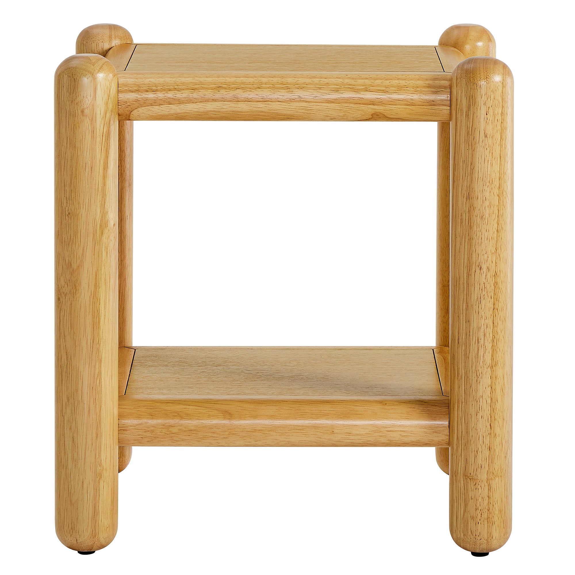 Arcus Rectangular 2-Tier Side Table, Oak