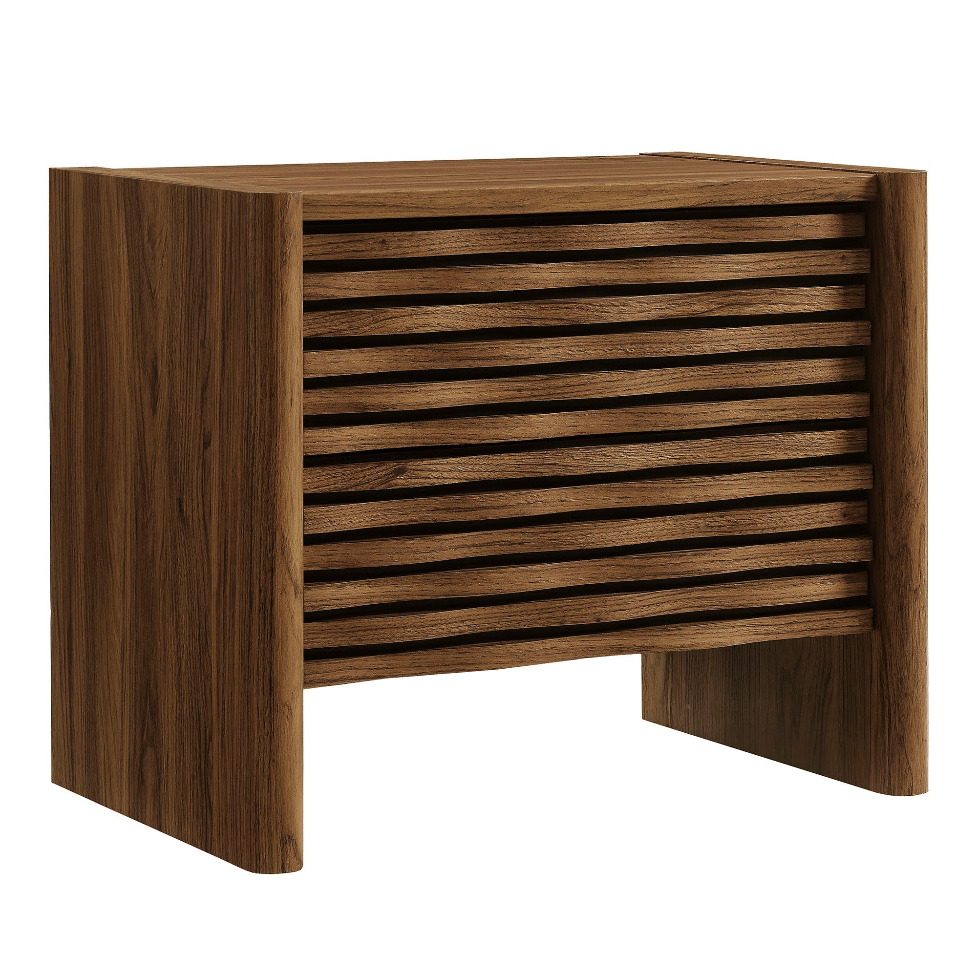 Emric Wave Nightstand, Walnut
