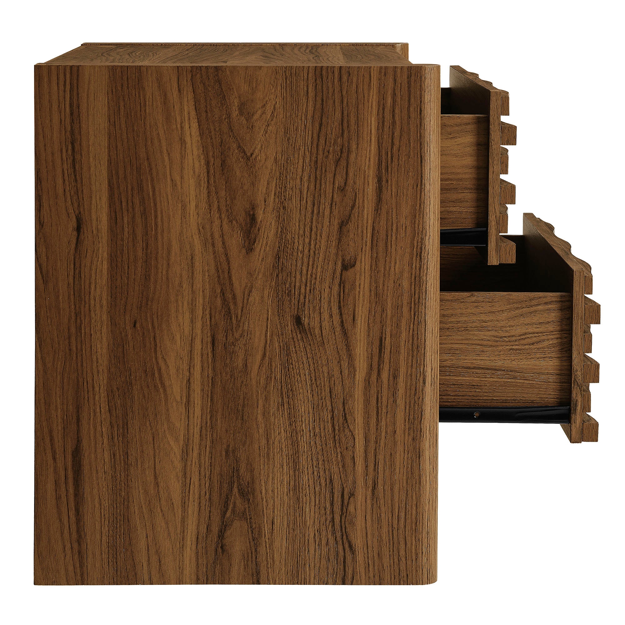 Emric Wave Nightstand, Walnut