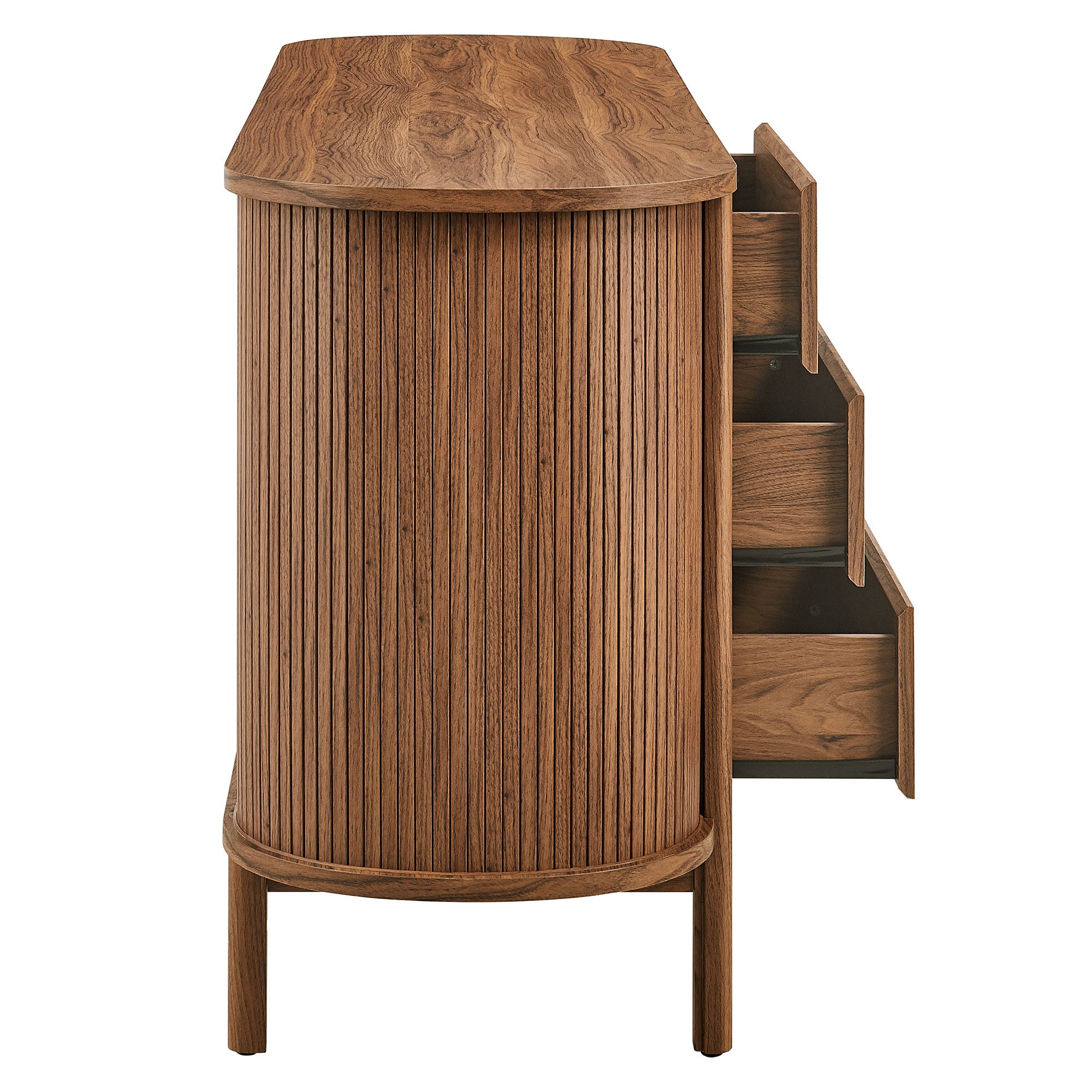 Cadence 6-Drawer Curved Dresser, Walnut