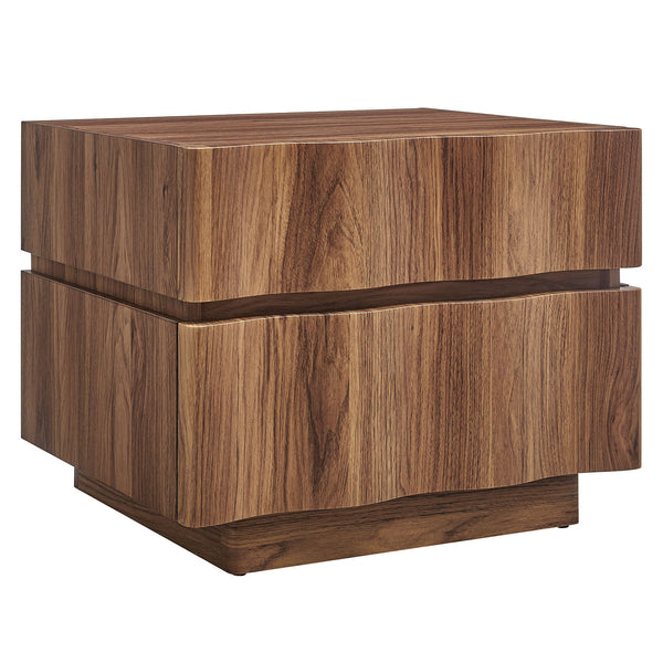 Isola 2 Drawer Nightstand, Walnut