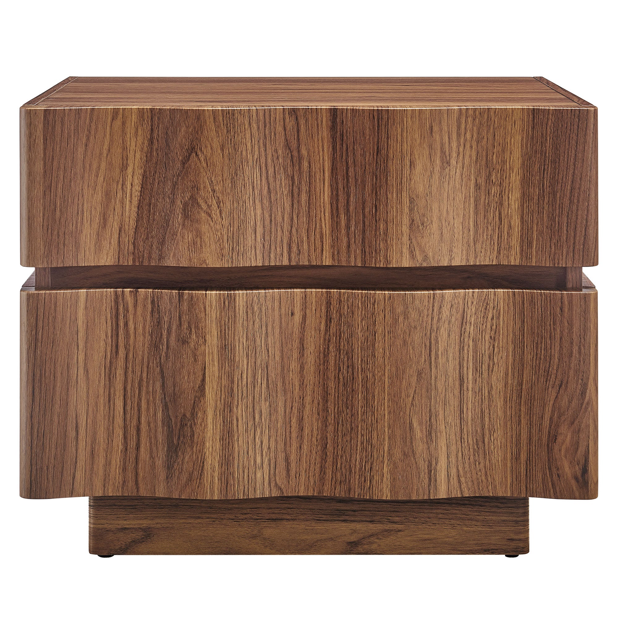 Isola 2 Drawer Nightstand, Walnut