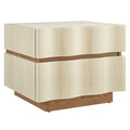 Isola 2 Drawer Nightstand, White Light Oak
