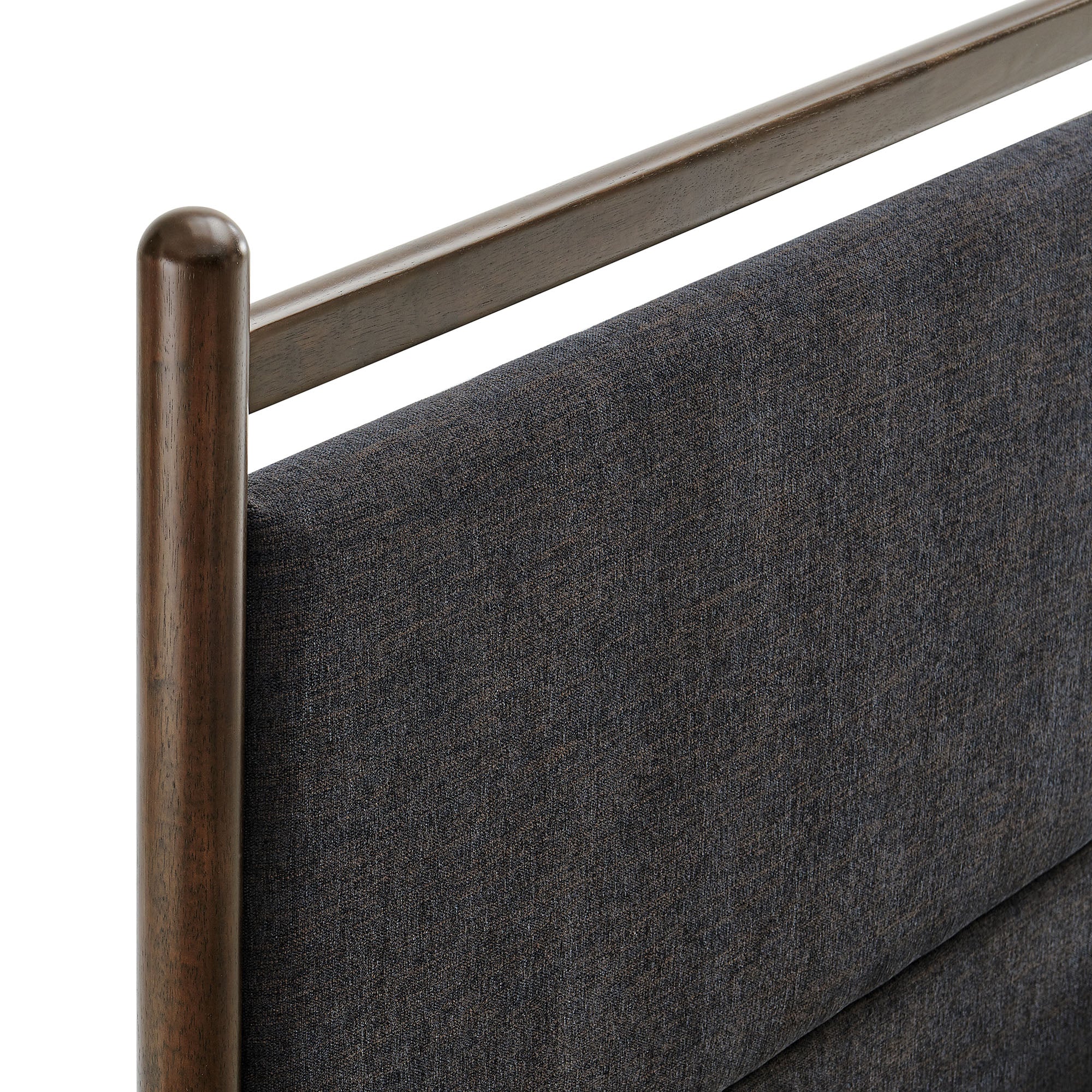 Ginny Queen Size Platform Bed Frame, Wenge Heathered Dark Gray