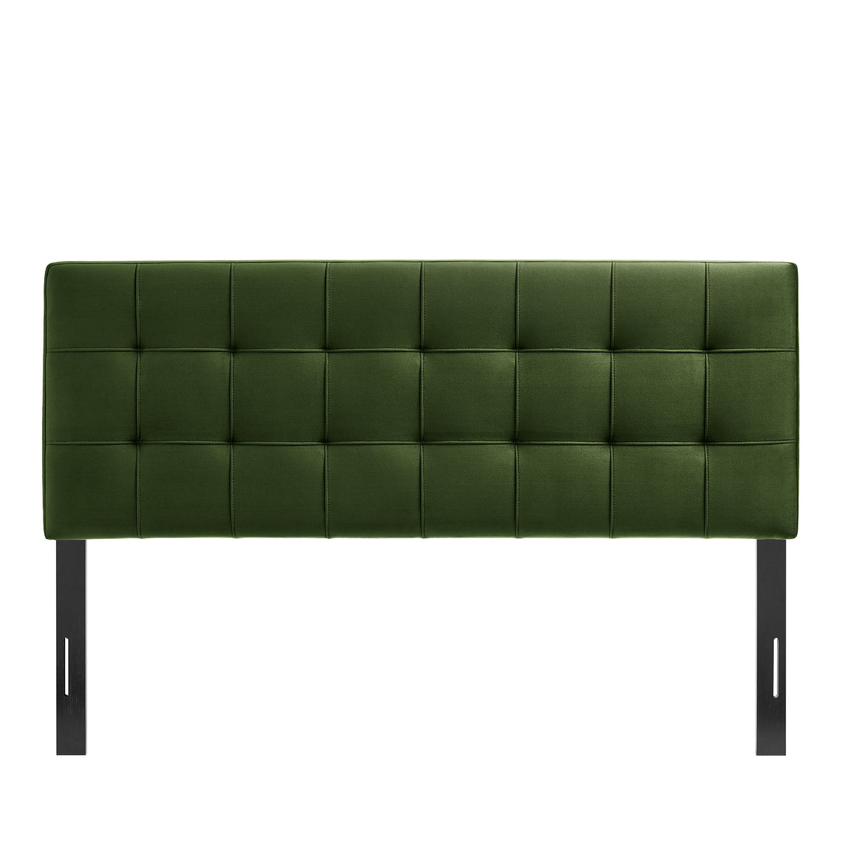 Lily Stain-Resistant Performance Velvet Queen Size Headboard, Moss Green