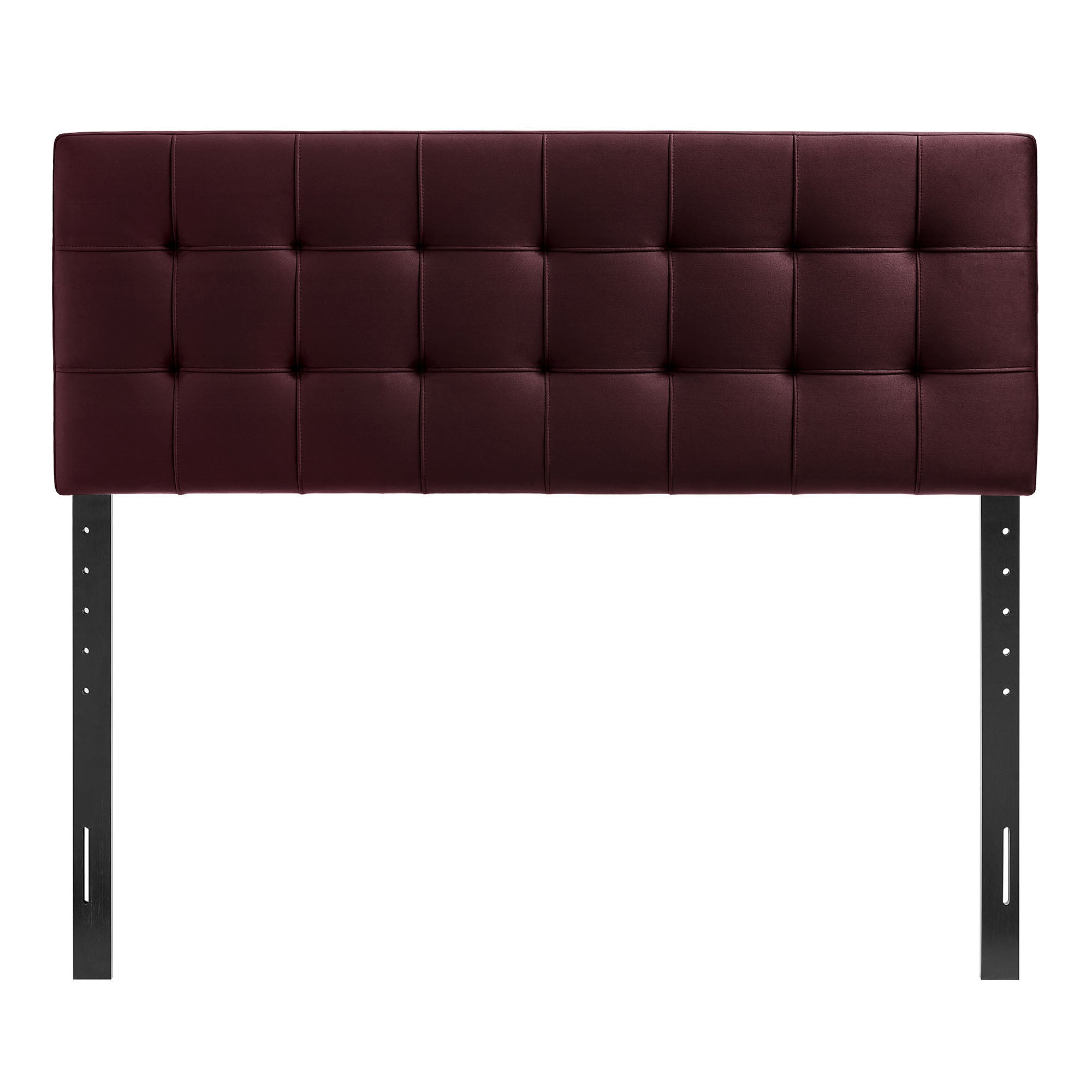 Lily Stain-Resistant Performance Velvet Queen Size Headboard, Mulberry