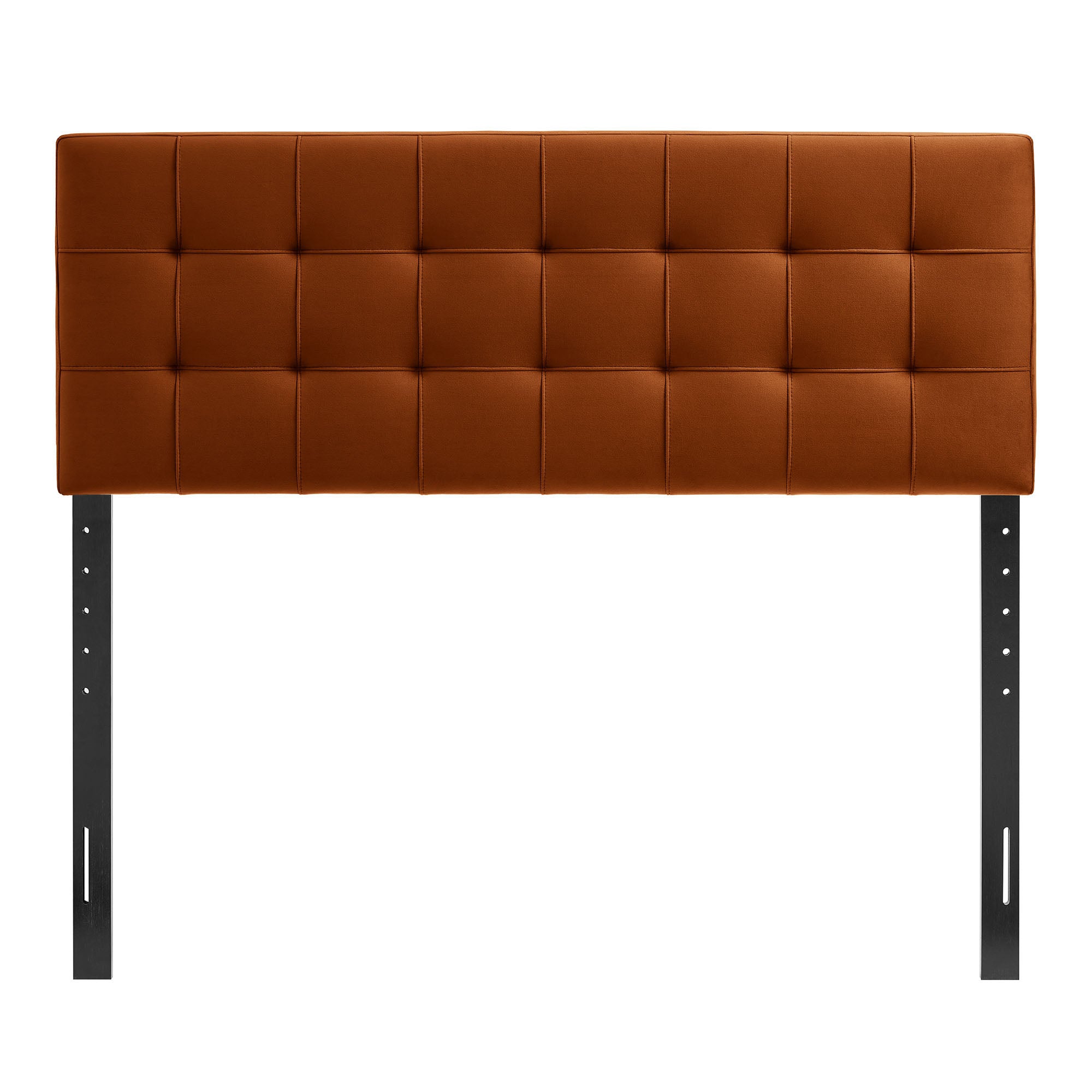 Lily Stain-Resistant Performance Velvet Queen Size Headboard, Rust