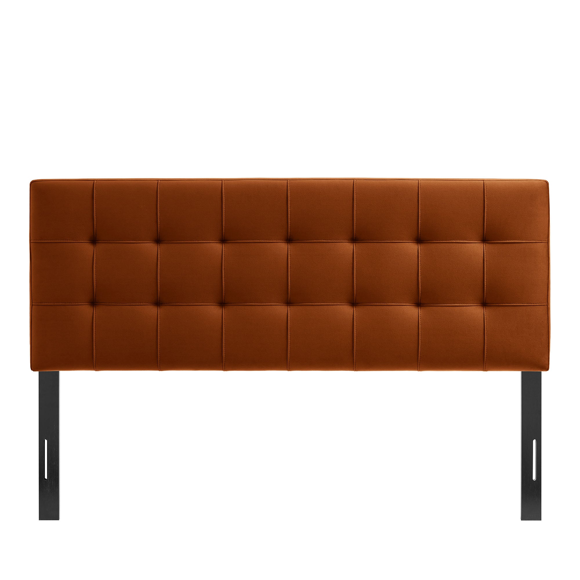Lily Stain-Resistant Performance Velvet Queen Size Headboard, Rust