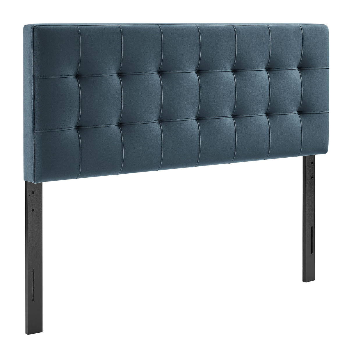 Lily Stain-Resistant Performance Velvet King Size Headboard, Cadet Blue