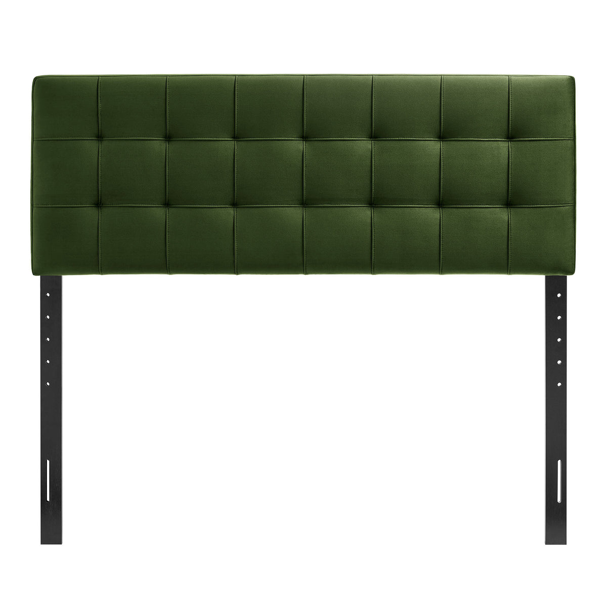 Lily Stain-Resistant Performance Velvet King Size Headboard, Moss Green