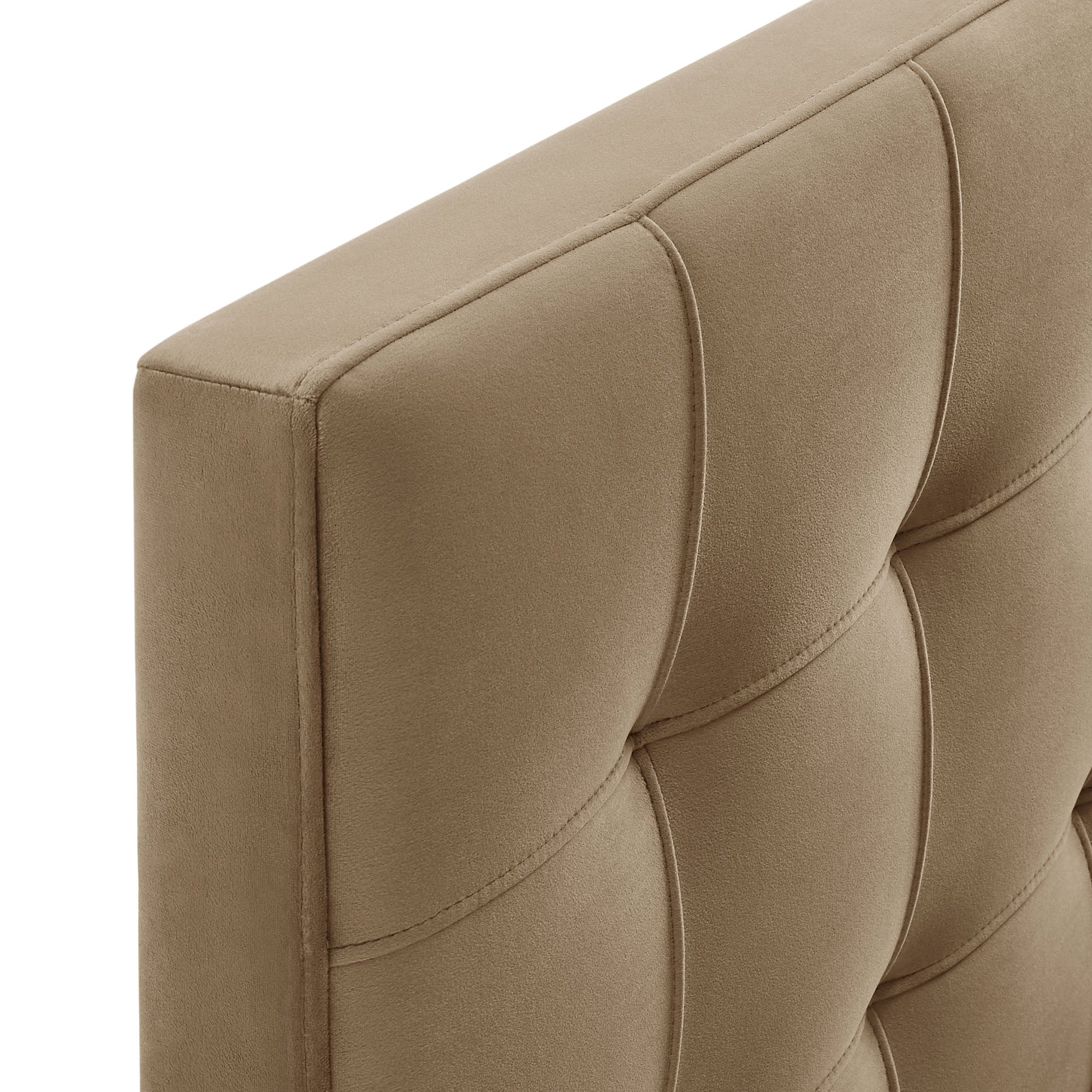 Lily Stain-Resistant Performance Velvet King Size Headboard, Taupe