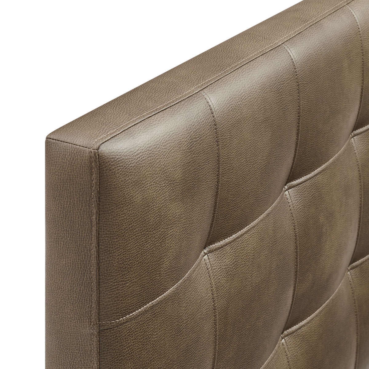 Lily Vegan Leather King Size Headboard, Mushroom