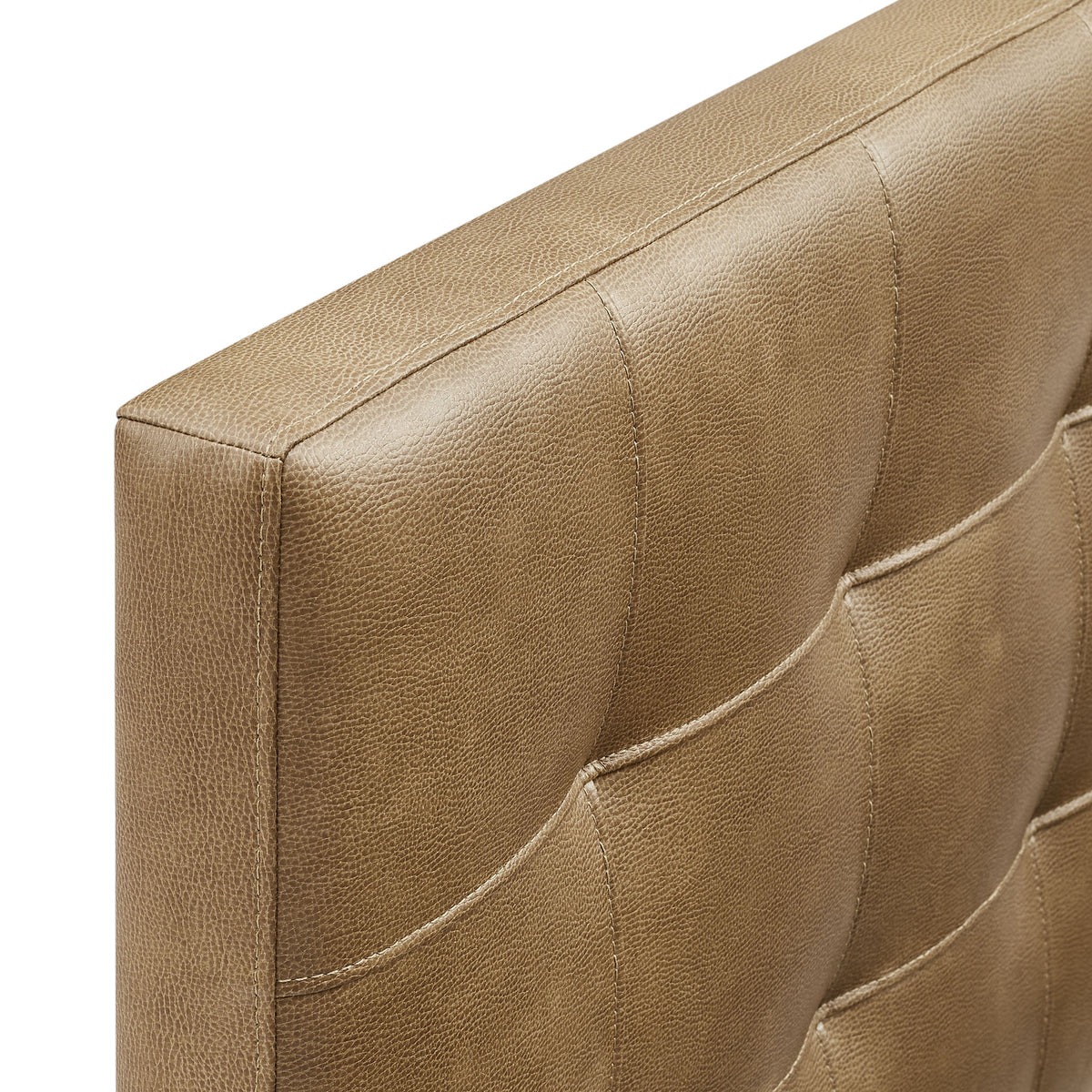 Lily Vegan Leather King Size Headboard, Toast