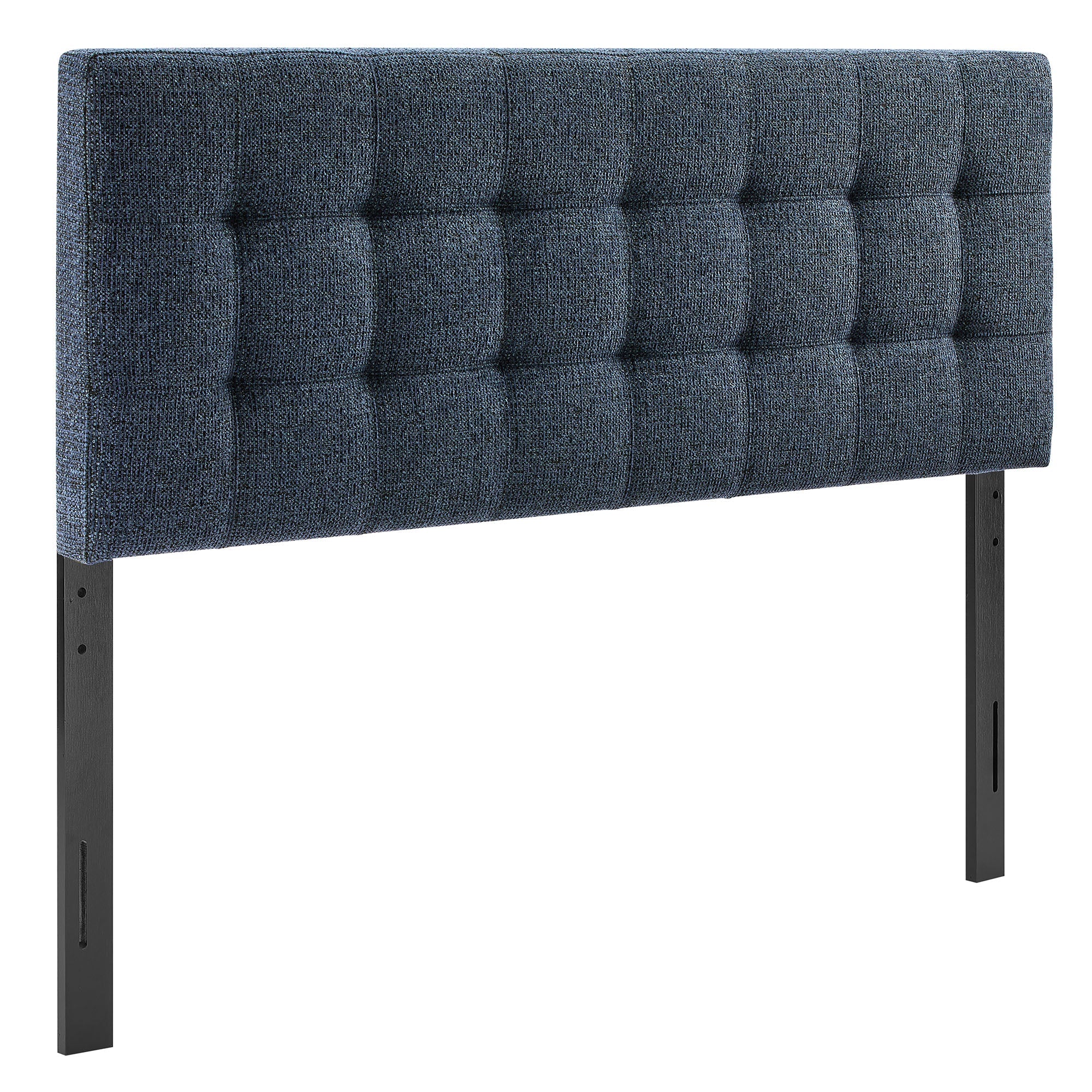 Lily Upholstered Full Size Headboard, Navy Chenille