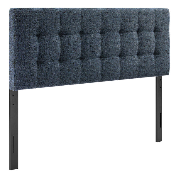 Lily Upholstered King Size Headboard, Navy Chenille